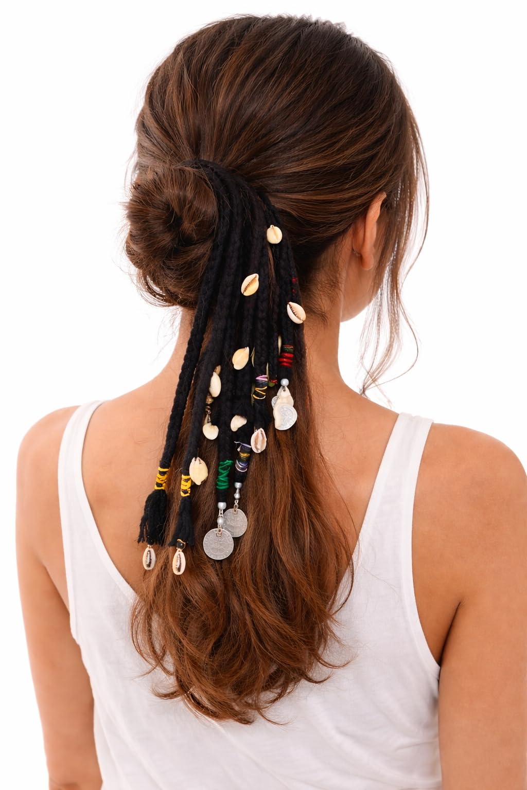 Hair Accessory for Everyday Style and Navratri, Dandiya and Sangeet | Black Boho Hair Accessory-image-46