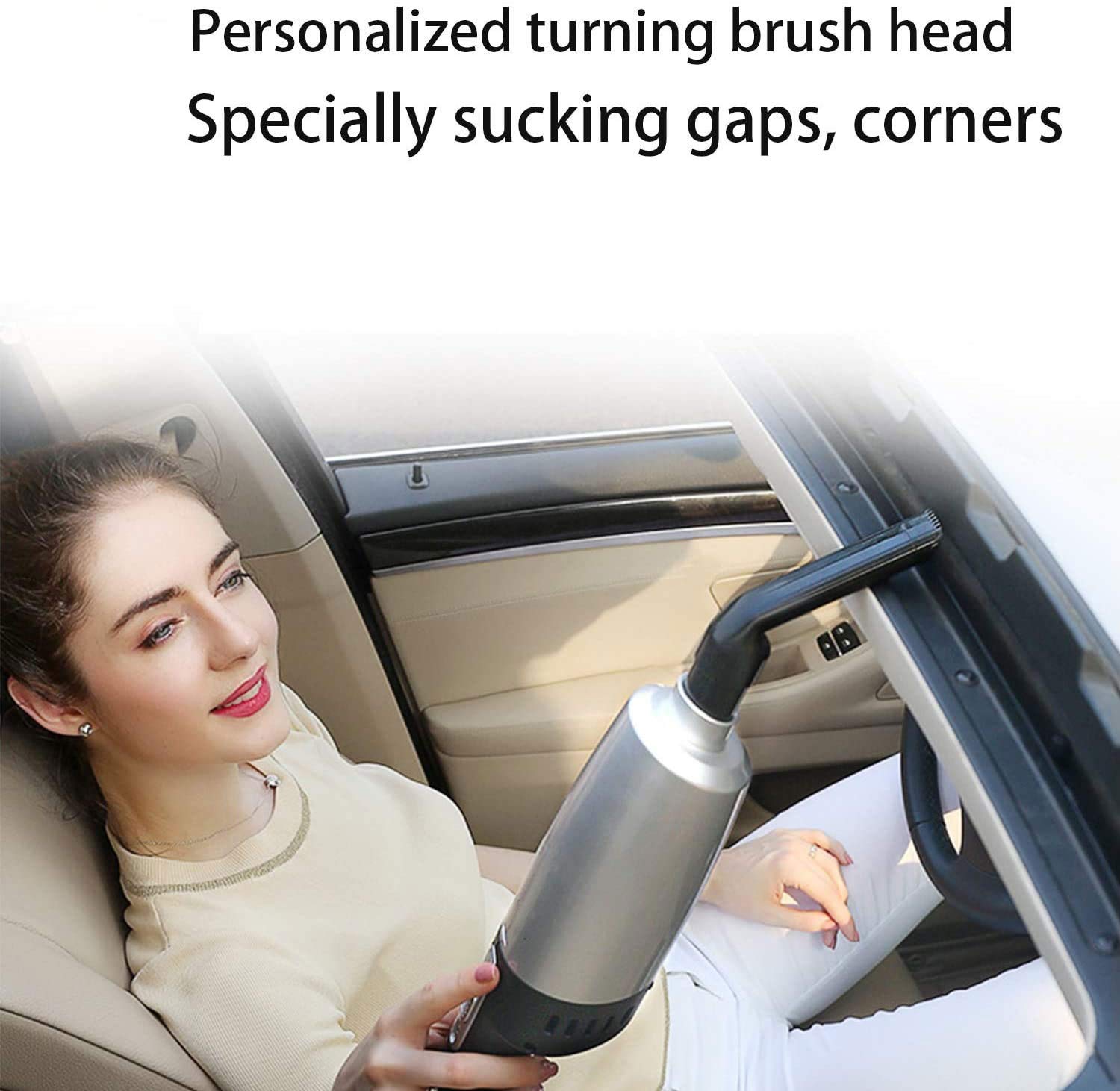Vacío de automóviles, Aspirador portátil de la aspiradora de automóviles de Alta Potencia 120W / 5000PA para el automóvil Interior Limpieza con Mojado o seco para Hombres/Mujeres, inalámbrico,
