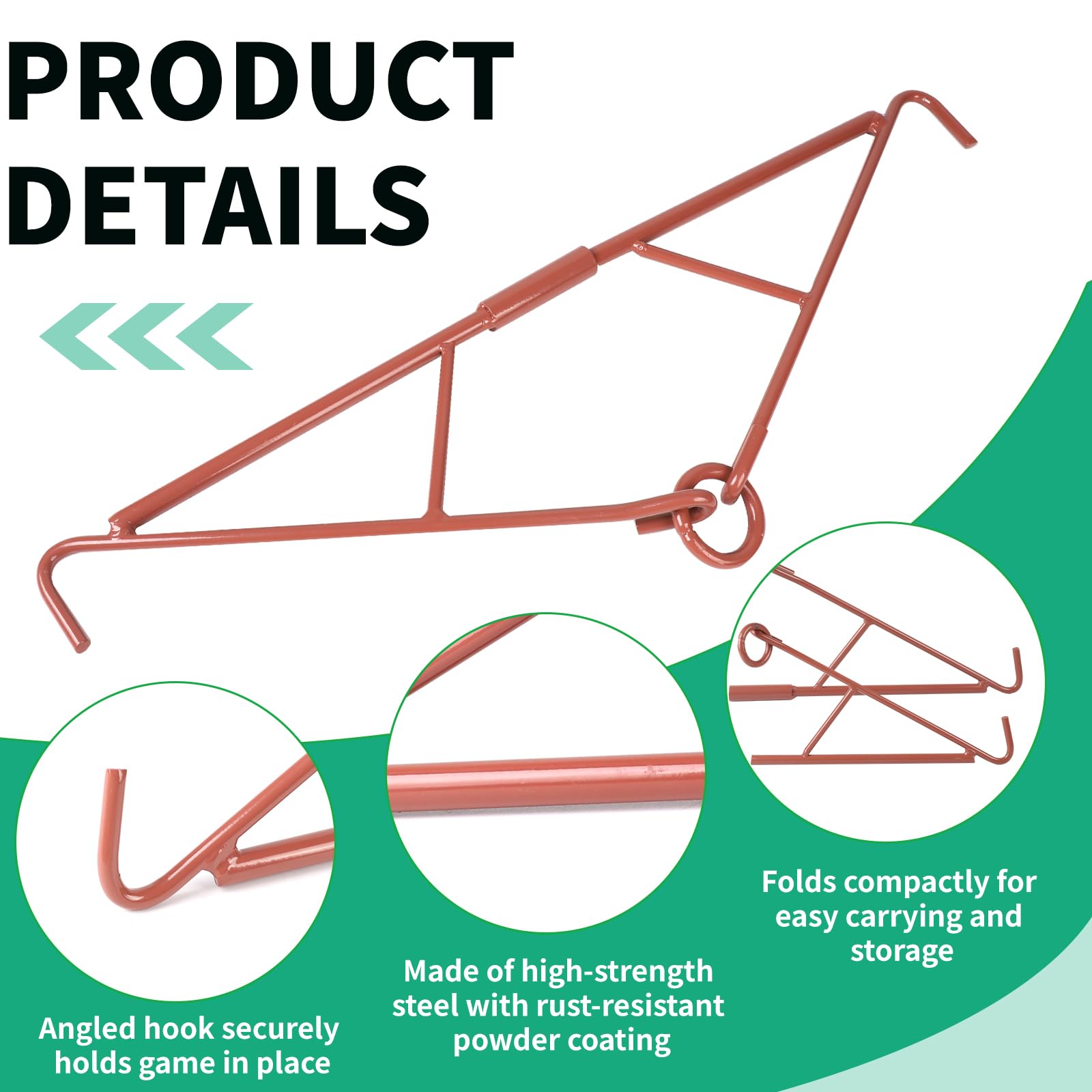 SWAWIS Puntal para Caza con Polea Capacidad 300KG Cable 12M