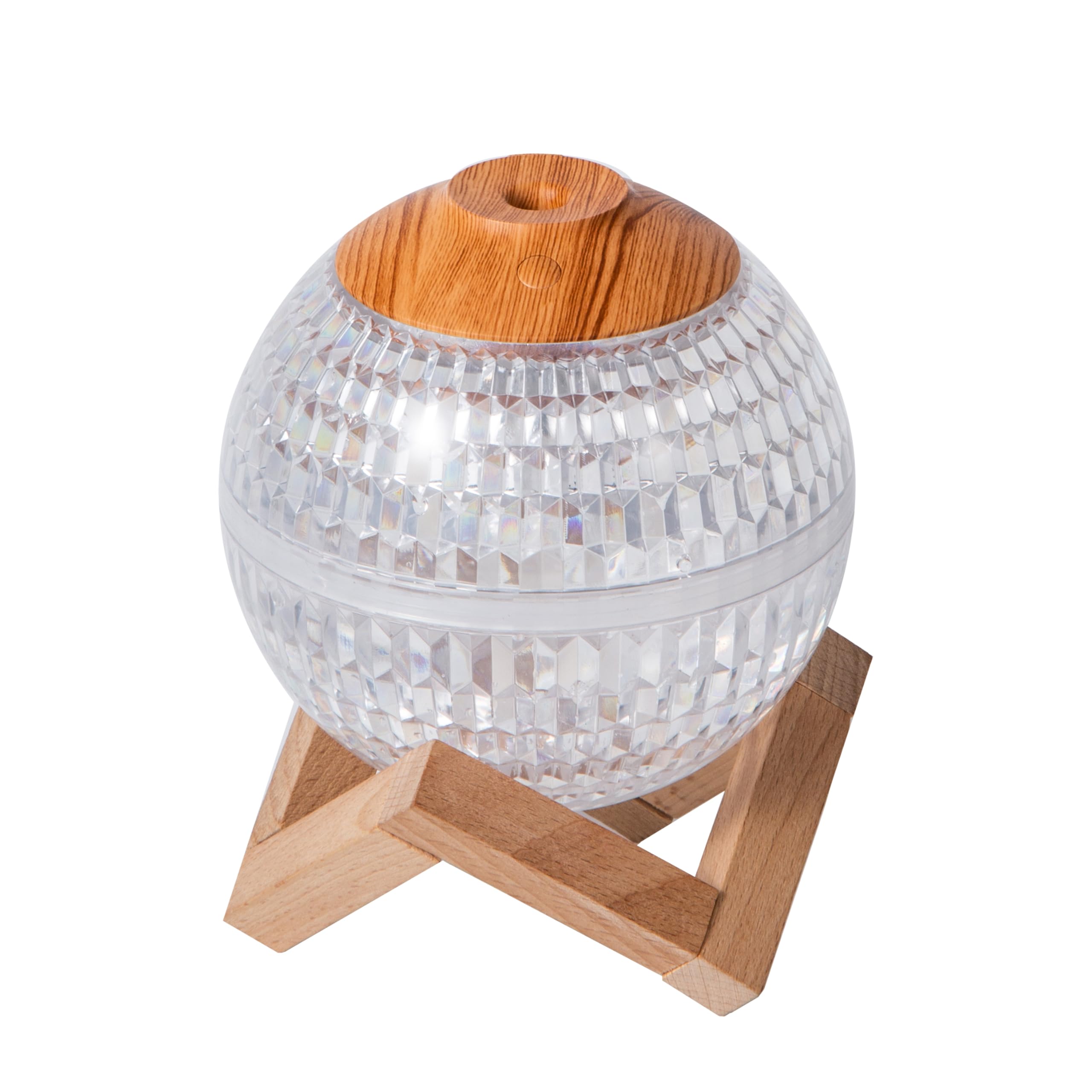 Humidificateur boule de cristal pour chambre contre l'air sec et lumière LED douce