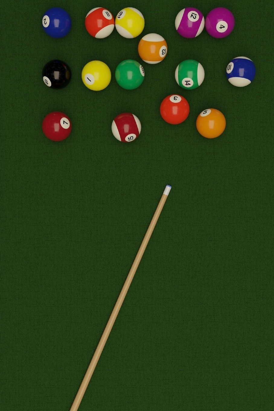 Billiards Cue Stick and Balls on the Pool Table Journal: Take Notes, Write Down Memories in this 150 Page Lined Journal