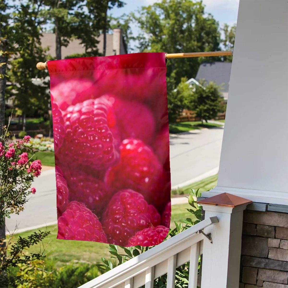 Kirschen Gartenflagge Aus Jute - 30,5x45,7 Cm | Doppelseitig Bedruckt Für Hof & Terrasse