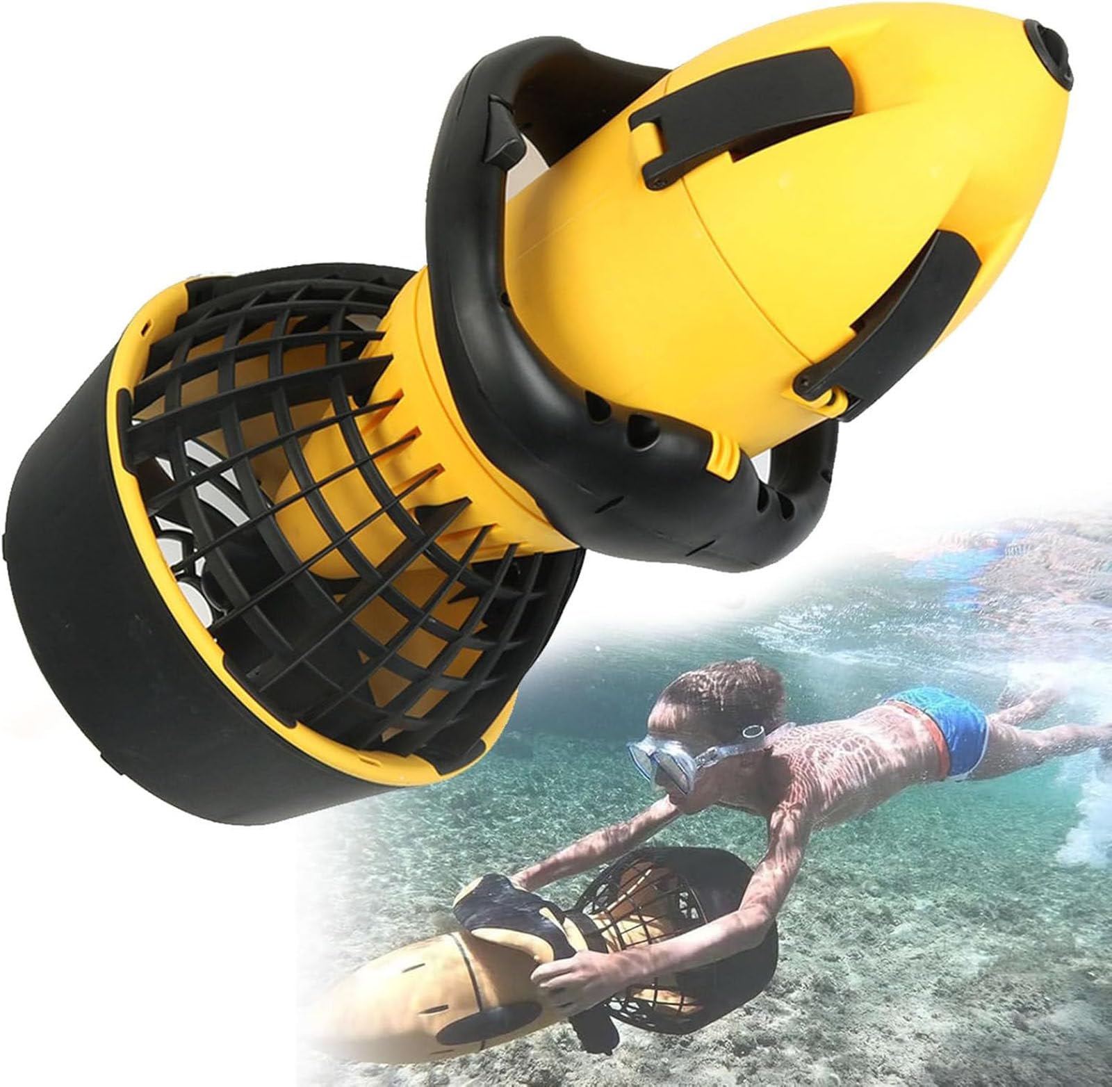 Scooters subacuáticos,Scooter Submarino para Buceo,hélice de Agua,Puede Utilizar en 20 Metros de Agua,potenciador de Scooter Submarino,500W