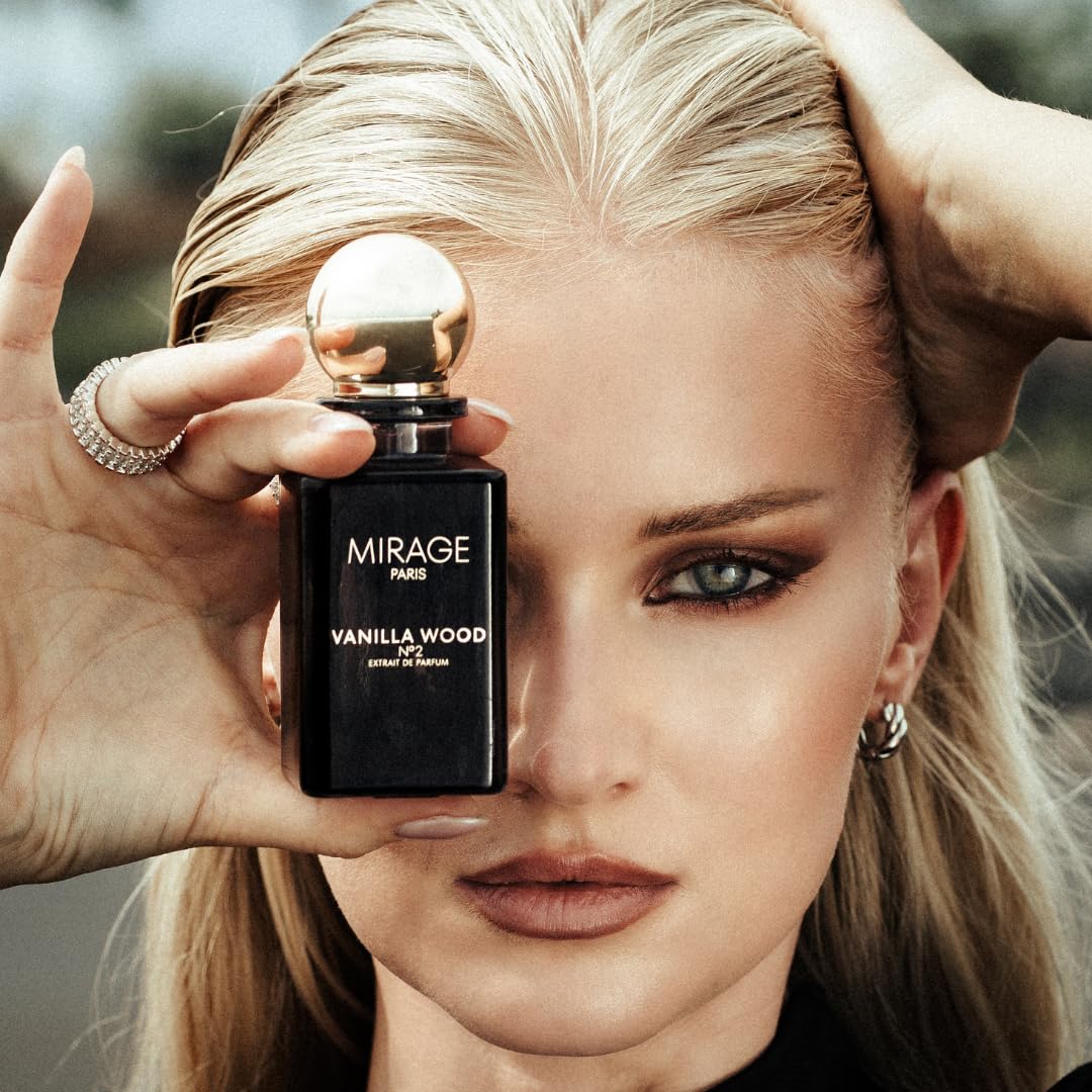 Vanilla Wood No.2 – Extrait de Parfum Unisex (30% di olio profumato), con feromoni, caldo profumo di vaniglia, lunga durata e sensuale, 50 ml + 2 ml di campione di profumo gratuito