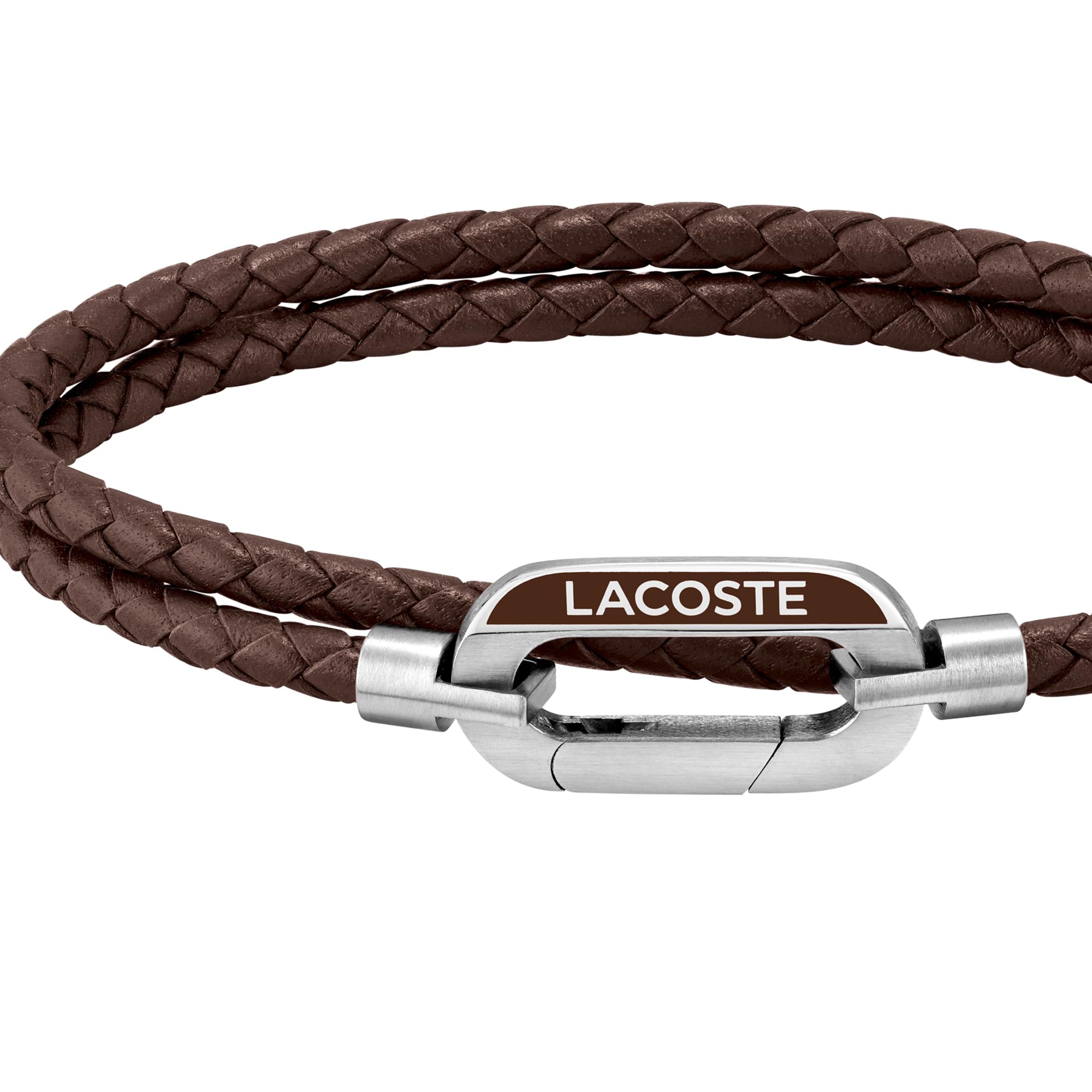 Lacoste Braccialetto in pelle da uomo Collezione STARBOARD disponibile in Blu, verde o marrone