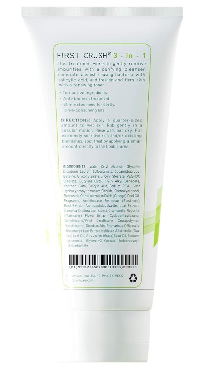 First Crush 3-in-1 Blemish fighting Face Wash, 6 Ounce