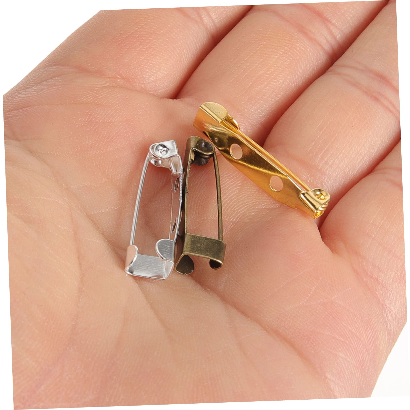 SHINEOFI 5 Set Di Spille Di Sicurezza Per Gioielli Forniture Per La Creazione Di Barre Di Rame Per Decorazioni 150 Pezzi * 5