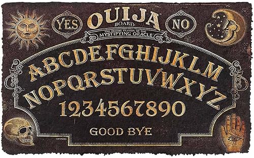 Tapete para puerta de entrada, tapete de entrada para interiores, tablero de Ouija, personalizable, regalos de inauguración de la casa, decoración
