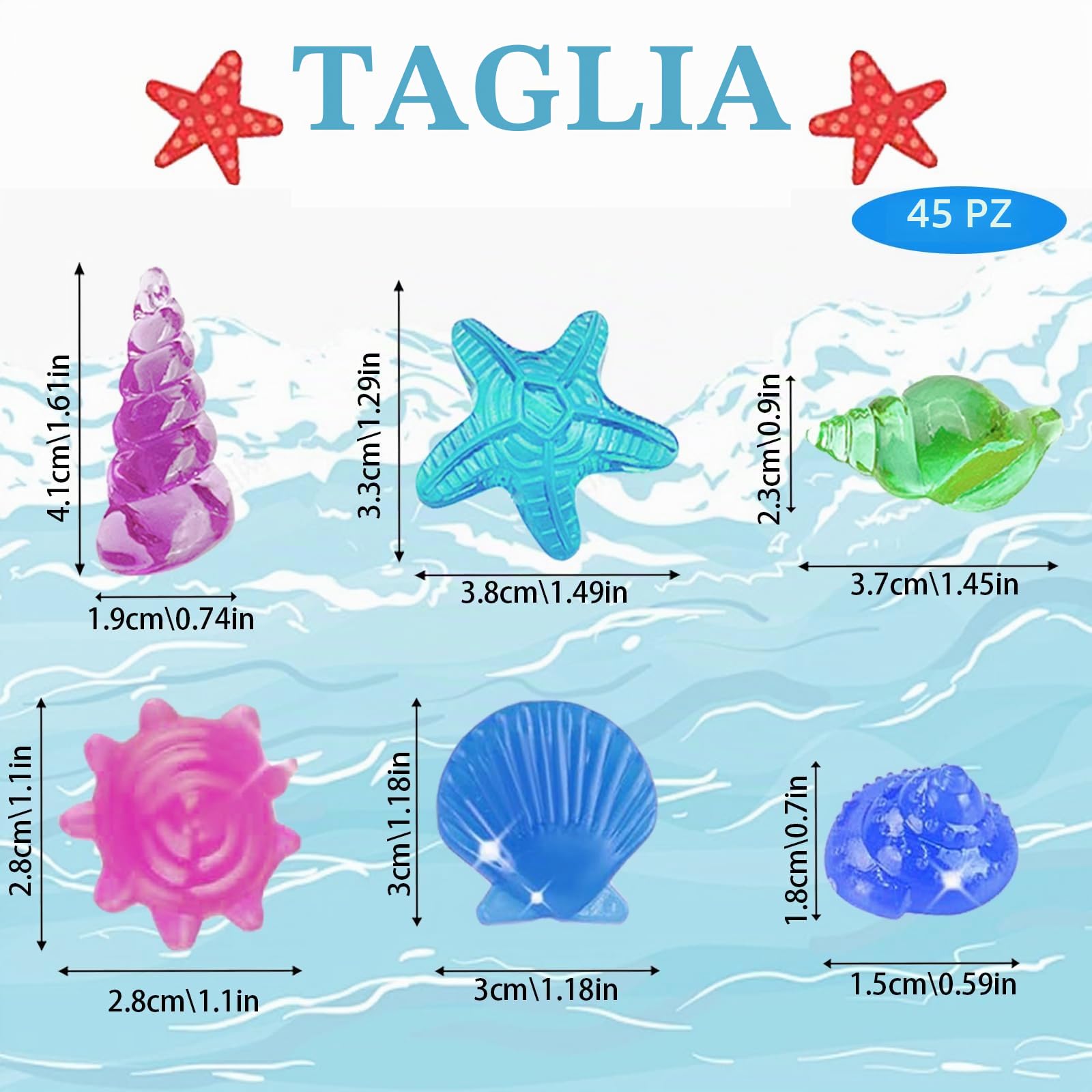 YOUYIKE Gemma Immersioni, Circa 45 Pezzi Gemme Acriliche di Diamante, Set di Gemme per Bambini per Acquario, Gemma Immersioni Giocattolo da Piscina, Gioielli Gemme Pirata Giocattoli Subacquei Estivi