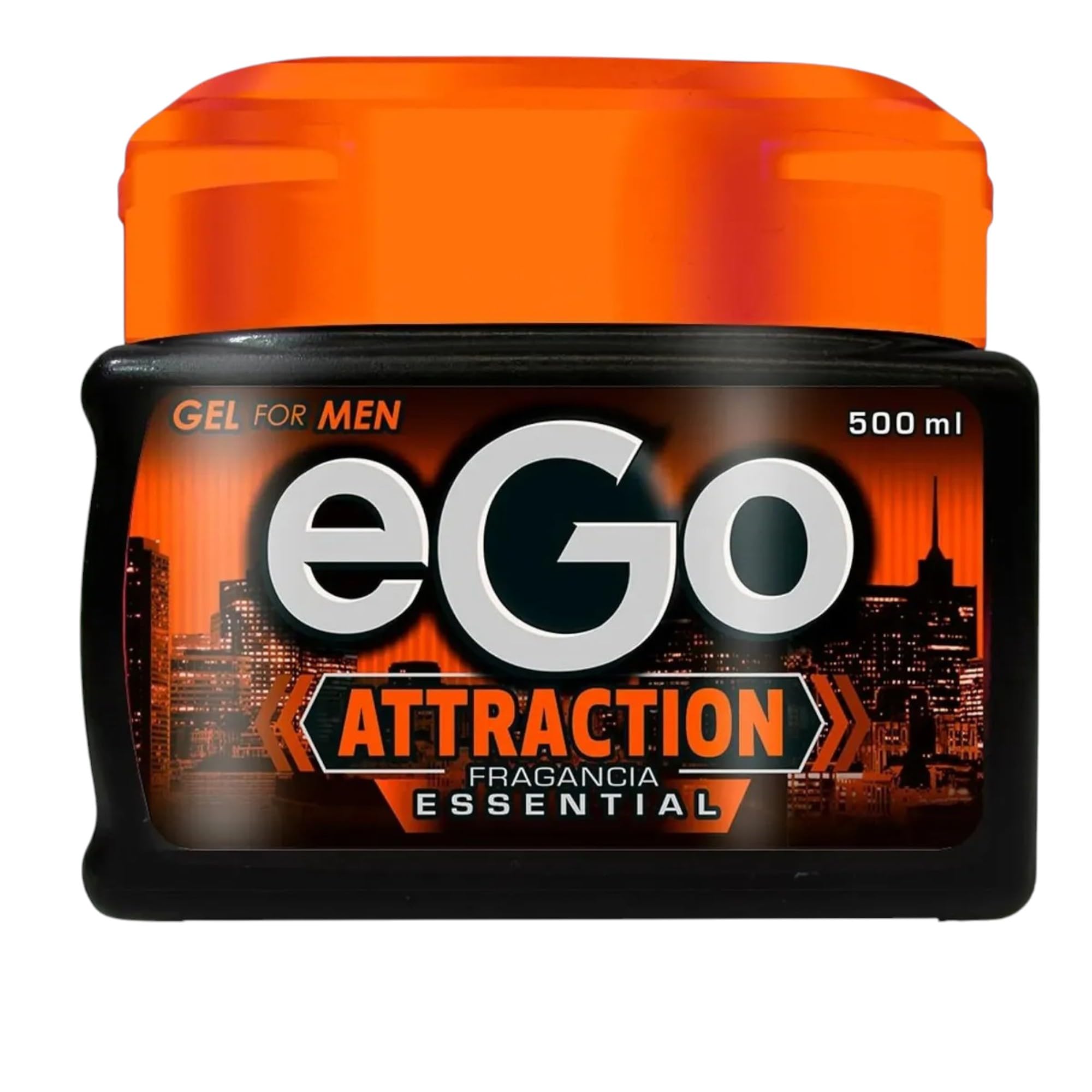 Gel For Men Attraction Essential Fragrance - 500 ml - 16.9 fl oz - Ego Gel for Men - Perfect Look and with Masculine Fragrance - Colombian Product, Transparent