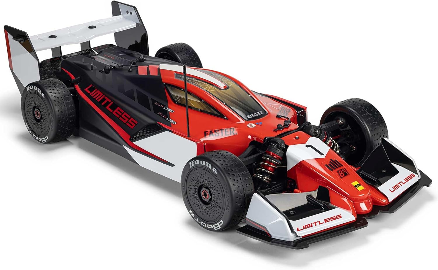 ARRMA RC Race Car 1/7 Limitless 120 8S BLX Speed Machine RTR w AVC, Red/Black, ARA7816T1