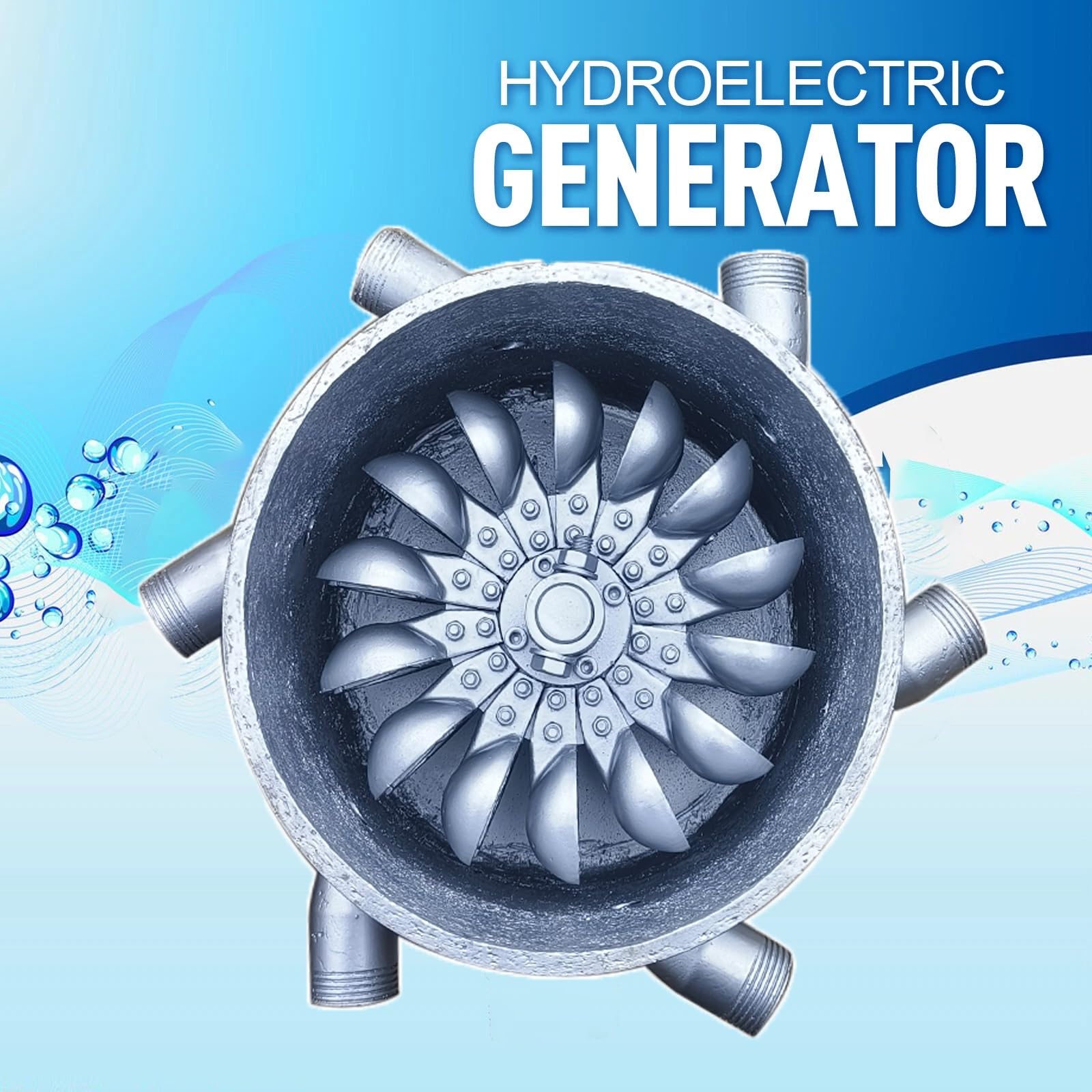 Générateur Hydroélectrique 3KW 110-230V, Turbine À Eau 6 Buses, Pour Système Énergie Hors Réseau Et Éclairage, Coque En Alliage, Bobine En Cuivre, Étanche