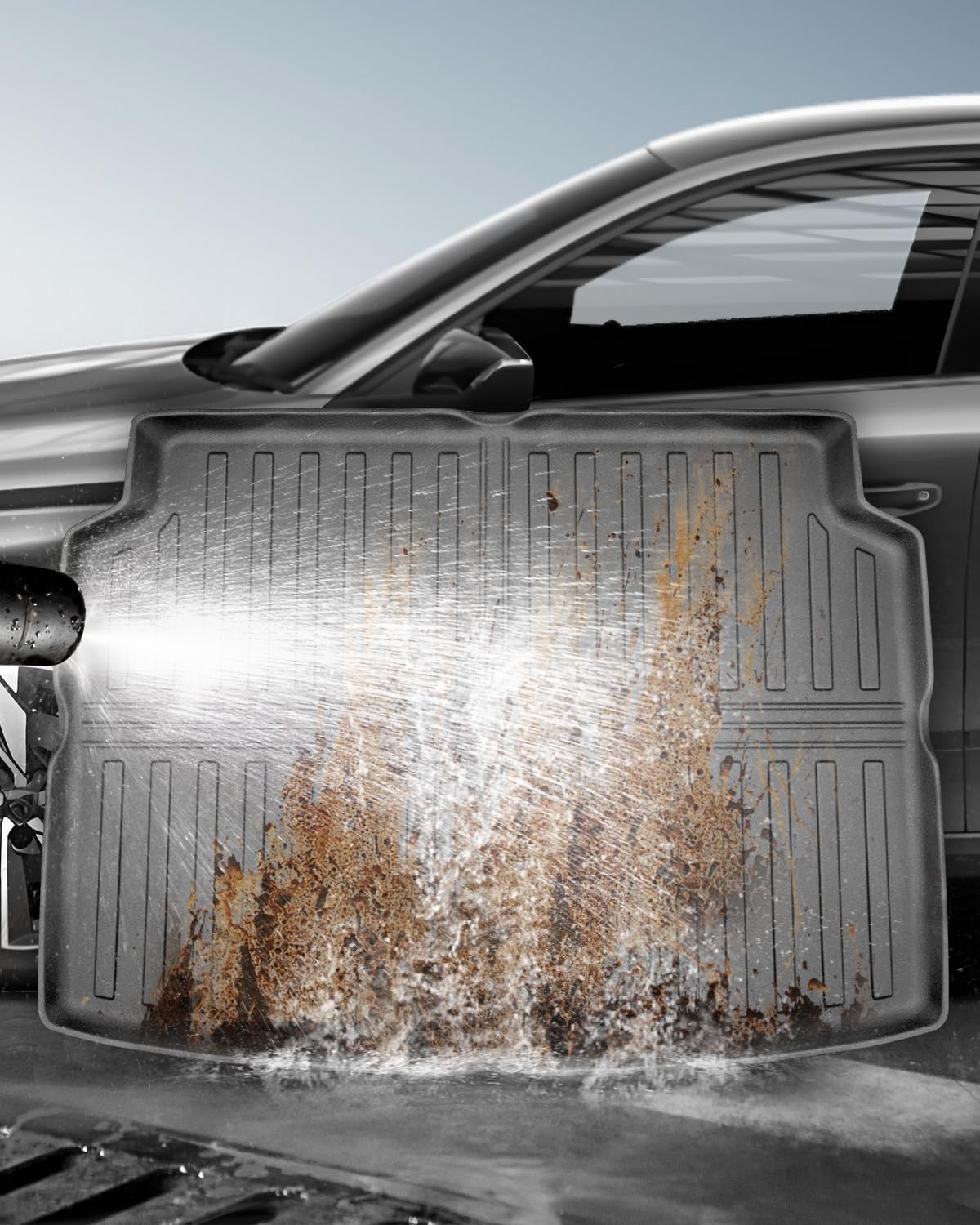 TPE Tappetini per Bagagliaio per Peugeot 308 Hybrid PHEV 2022-2026 | Vasca Baule Originale, Protezione Baule con Bordo Alto, Tappeto Bagagliaio Posteriore, Antiscivolo e Impermeabili Accessori