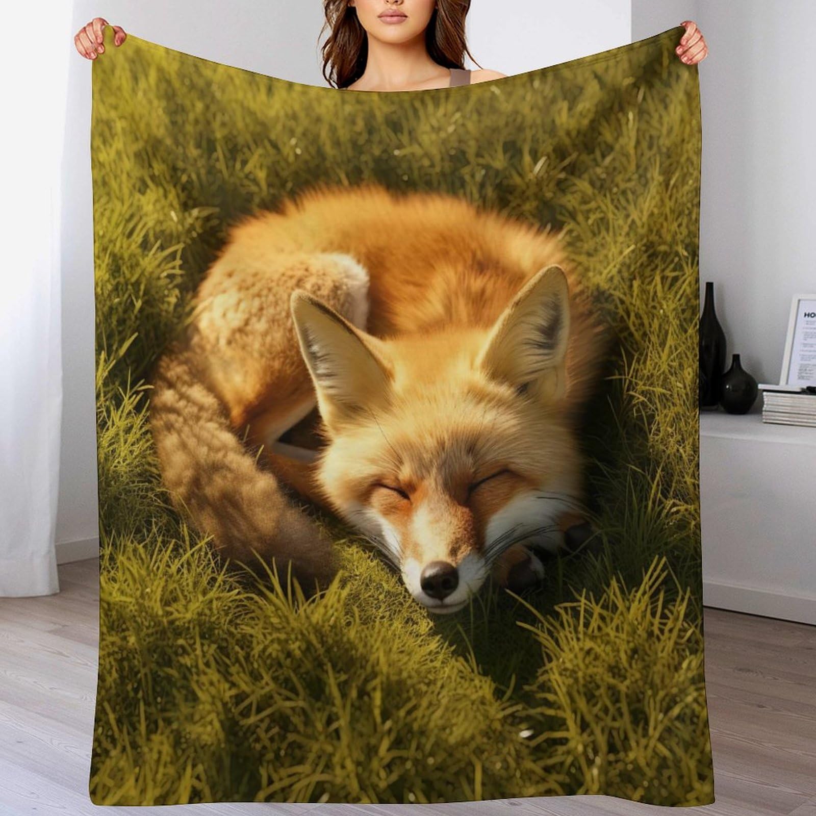 Couverture de canapé Renard en flannel pour protéger vos meubles avec douceur