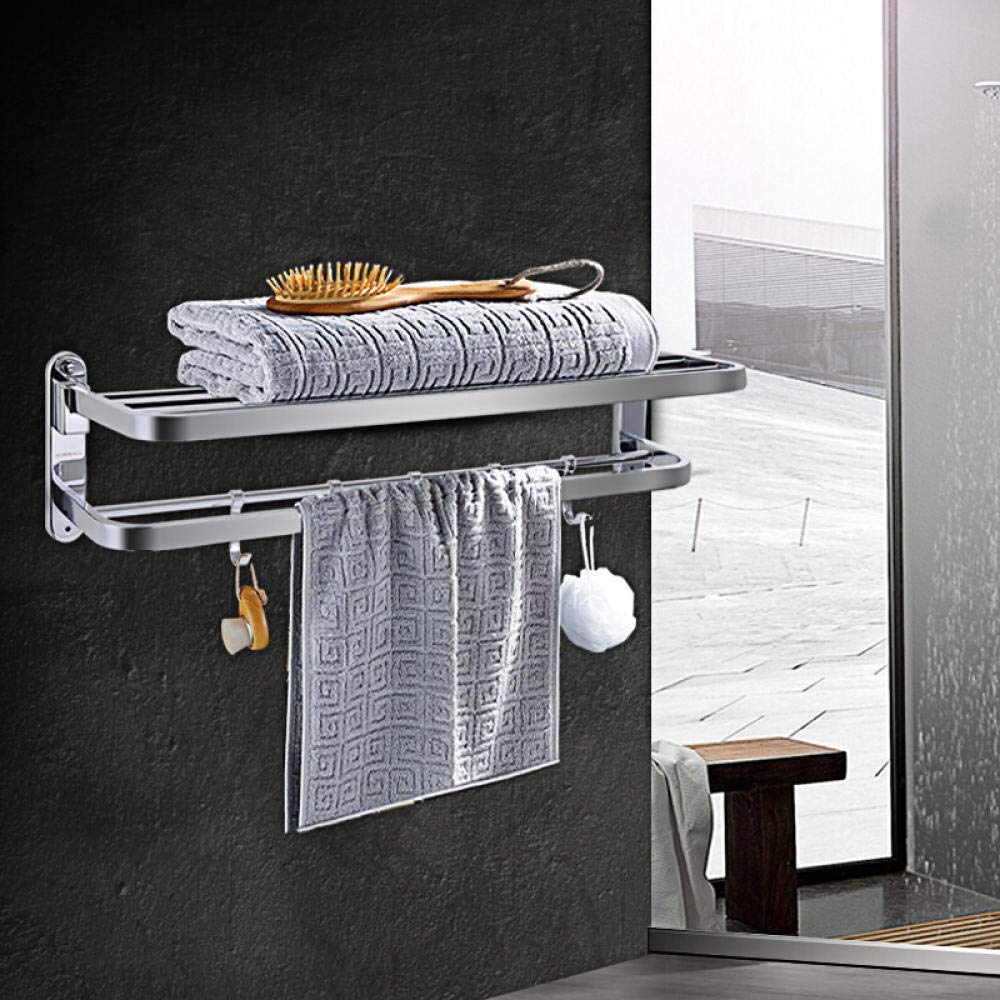 Mensola Multifunzionale, Accessori per Il Bagno, portasciugamani Pieghevole in Acciaio Inossidabile.