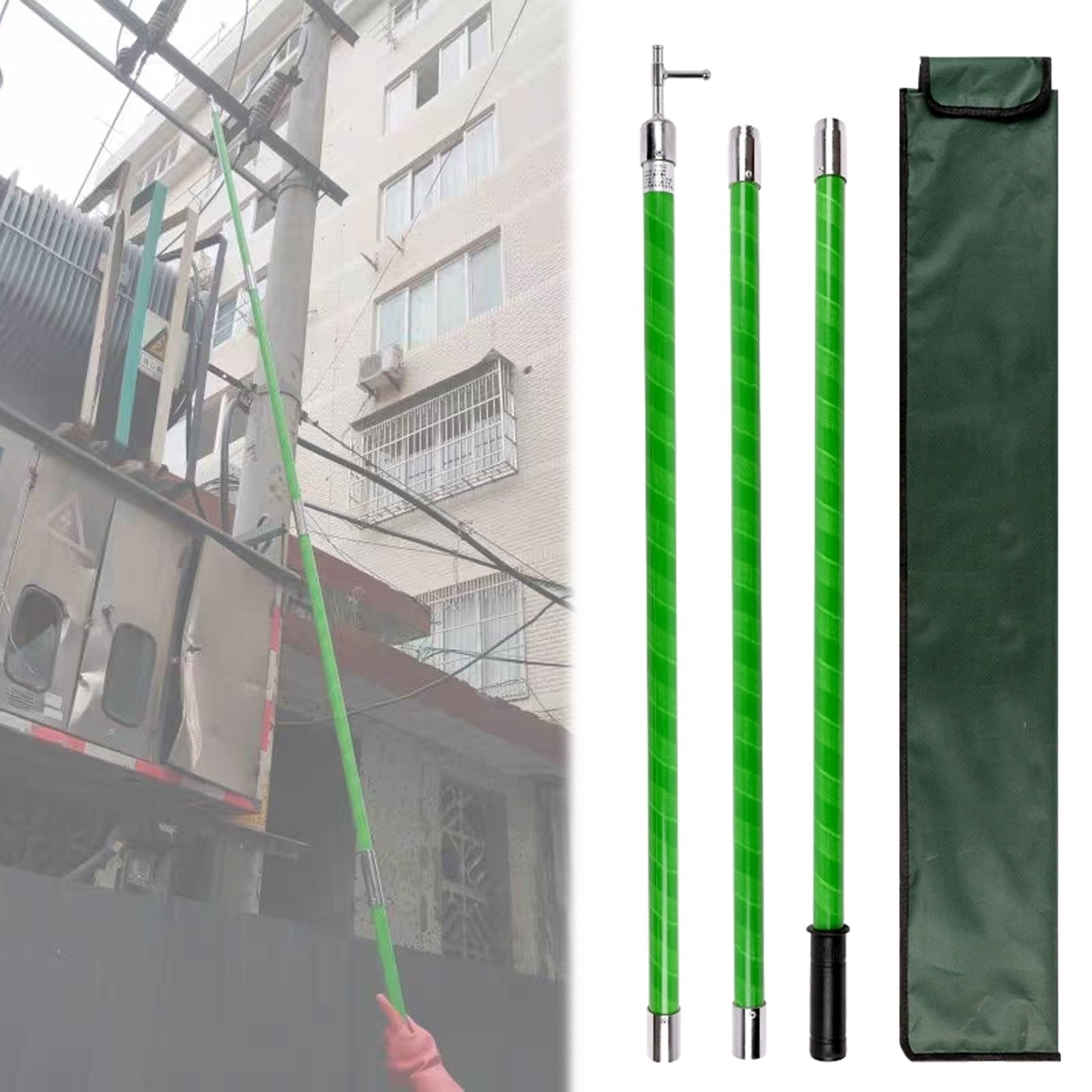 Outil de déconnexion électrique haute tension maintenance sous-station 4m 4 sections