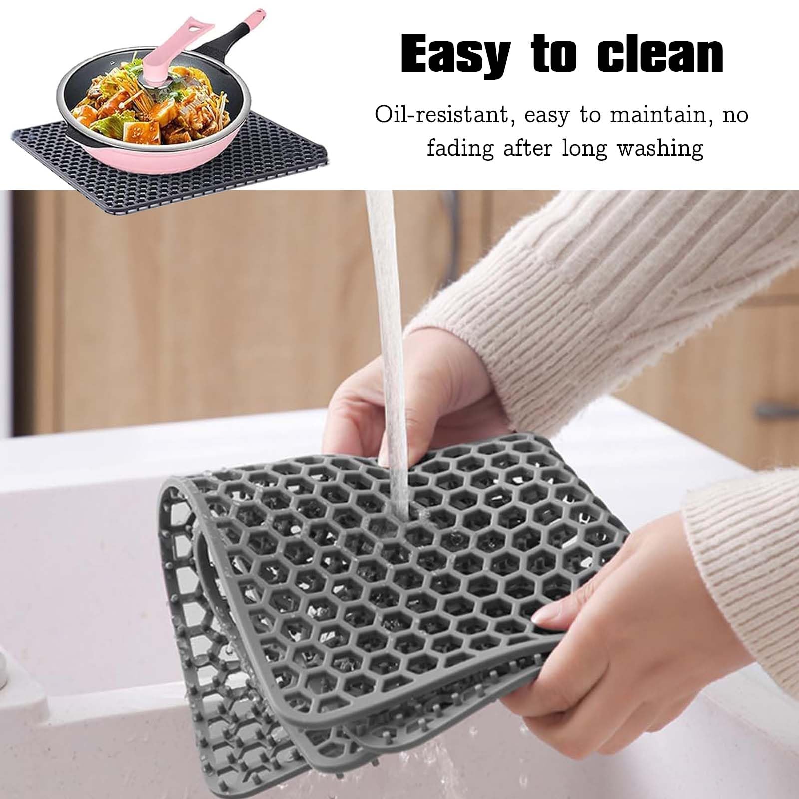 VIDSTW 26,5 cm x 26,5 cm Tapis Evier Cuisine Tapis D'évier Protege Evier Tapis de Sechage Evier Cuisine Tapis Egouttoir Vaisselle pour Placer les Ustensiles, Filtrer les Fruits et Légumes VIDSTW 26,5 cm x 26,5 cm Tapis Evier Cuisine Tapis D'évier Protege Evier Tapis de Sechage Evier Cuisine Tapis Egouttoir Vaisselle pour Placer les Ustensiles, Filtrer les Fruits et Légumes