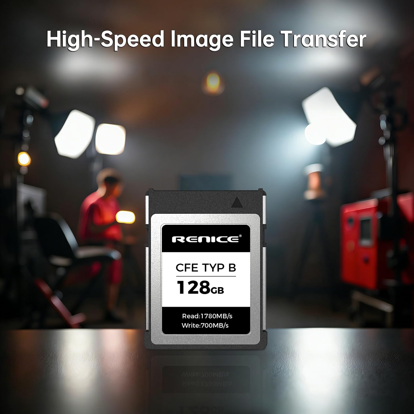 RENICE CFexpress Carte Mémoire Type B 128 Go 1780 Mo/s Lecture RAW 6K HD