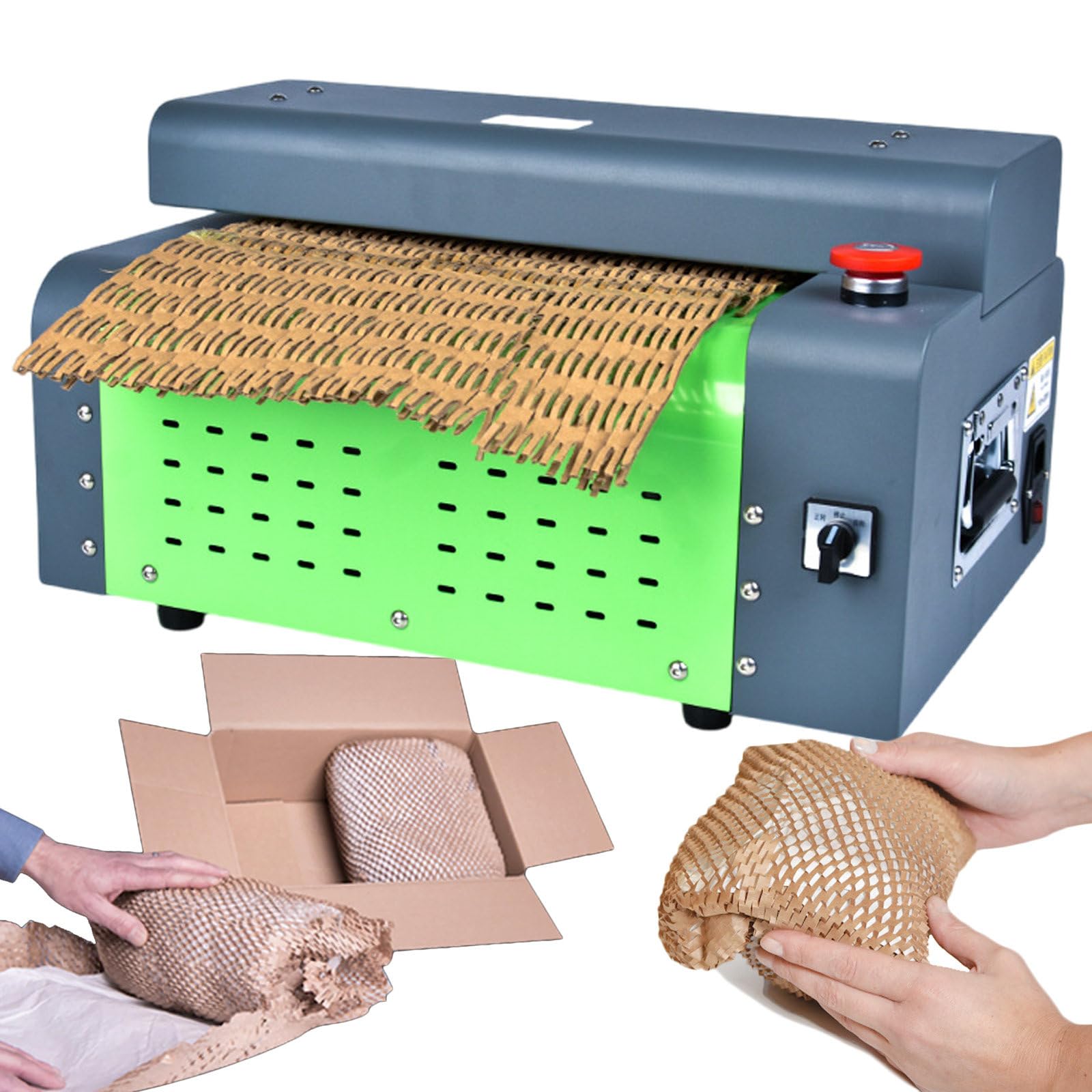 JKJZSALJ Desktop Waste Corrugated Cutting Machine,Auto Carton Box Express Packaging Cardboard Shredder,For Pack Artworks, Cups, Plates, Photo Frames,425Mm/16.7"