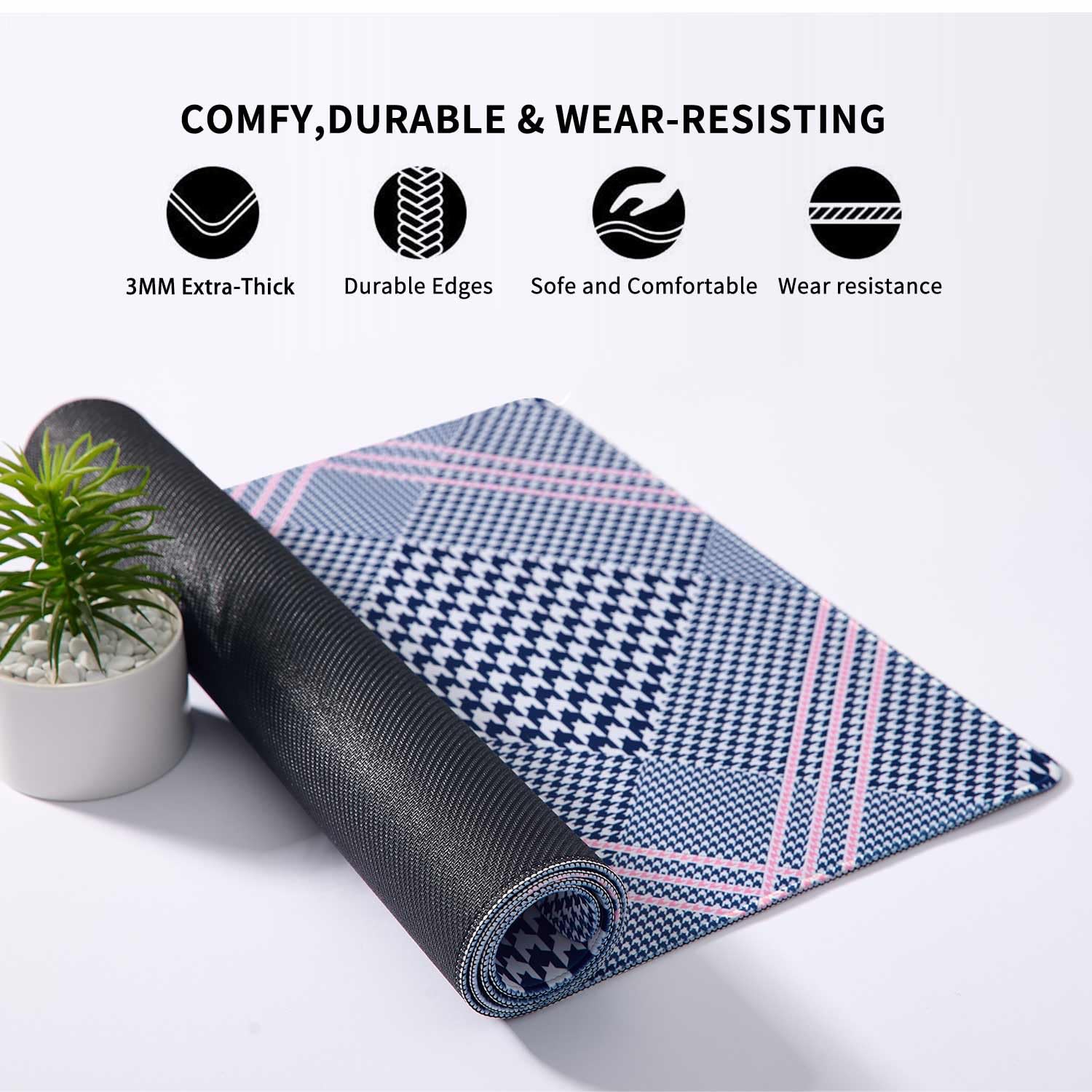 DOBAOJIA Tappetino Mouse Gaming XXXL 900x400mm, Tappetino per Tastiera e Computer, Sottomano da Scrivania Con Superficie Prova di Versamento e Base Antiscivolo