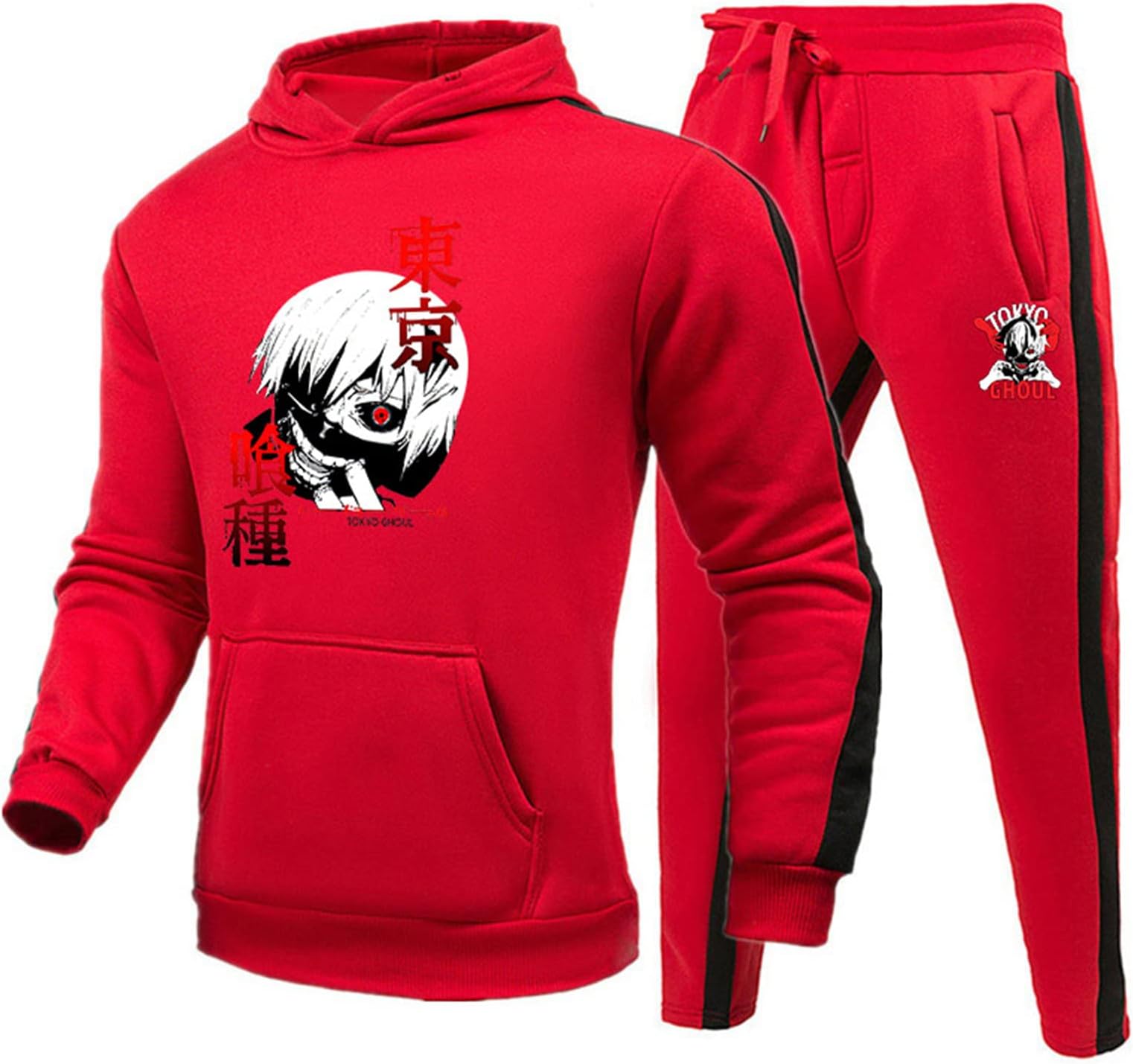 Tokyo Ghoul Hoodie Jogger Pants Tracksuit Women Men Harajuku Anime Cosplay Kaneki Ken Print Sweatshirt Set