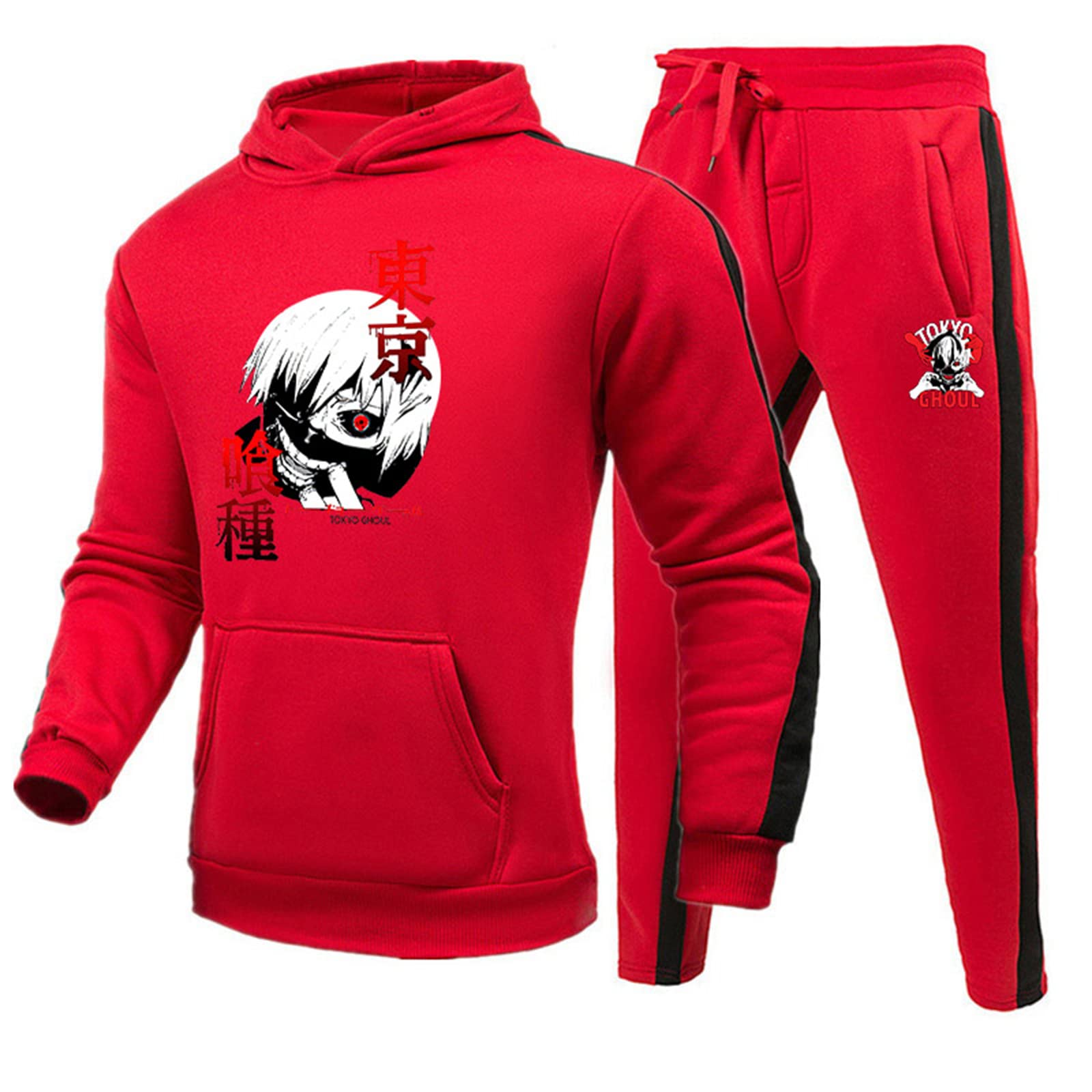 Tokyo Ghoul Hoodie Jogger Pants Tracksuit Women Men Harajuku Anime Cosplay Kaneki Ken Print Sweatshirt Set