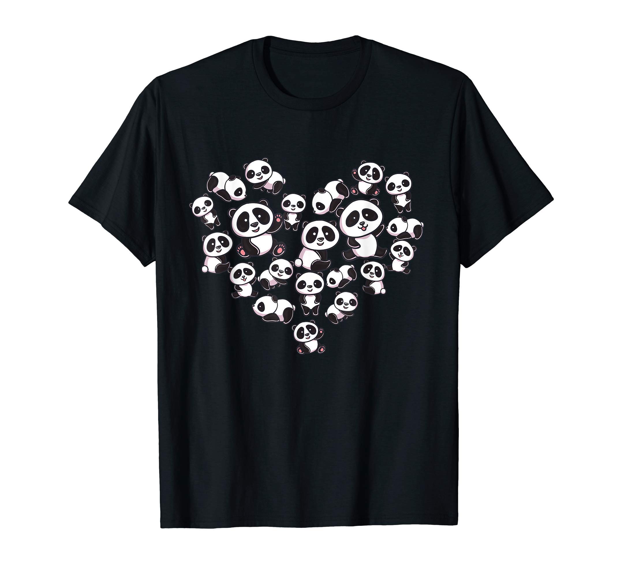 Panda Shirt & TeesPanda Tshirt Cute Panda Tshirt Panda Lover Heart Poses T-ShirtOEKO-TEX STANDARD 100