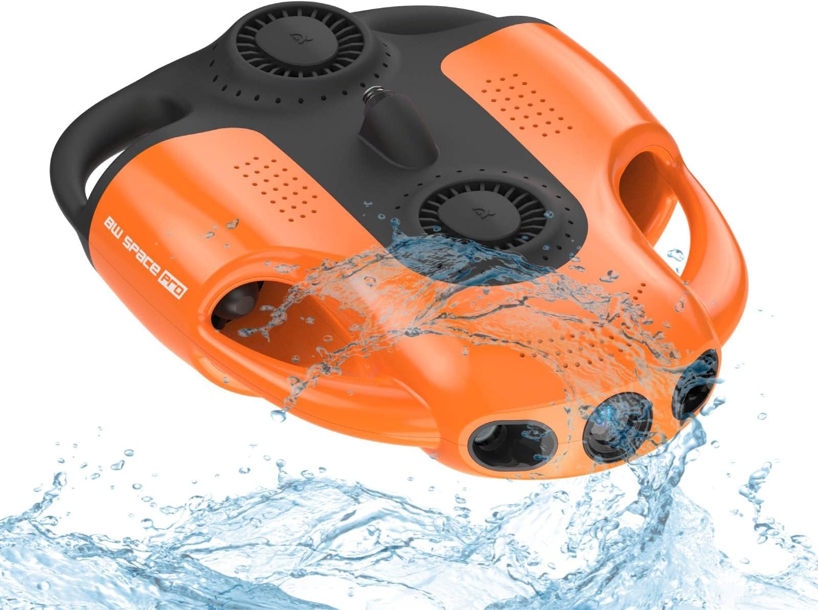 Youcan Robot BW Space Pro Underwater Drone with 4K UHD Camera Remote Control Stable Signal Transmission RC Submarine (Tether of 100M with Orange)