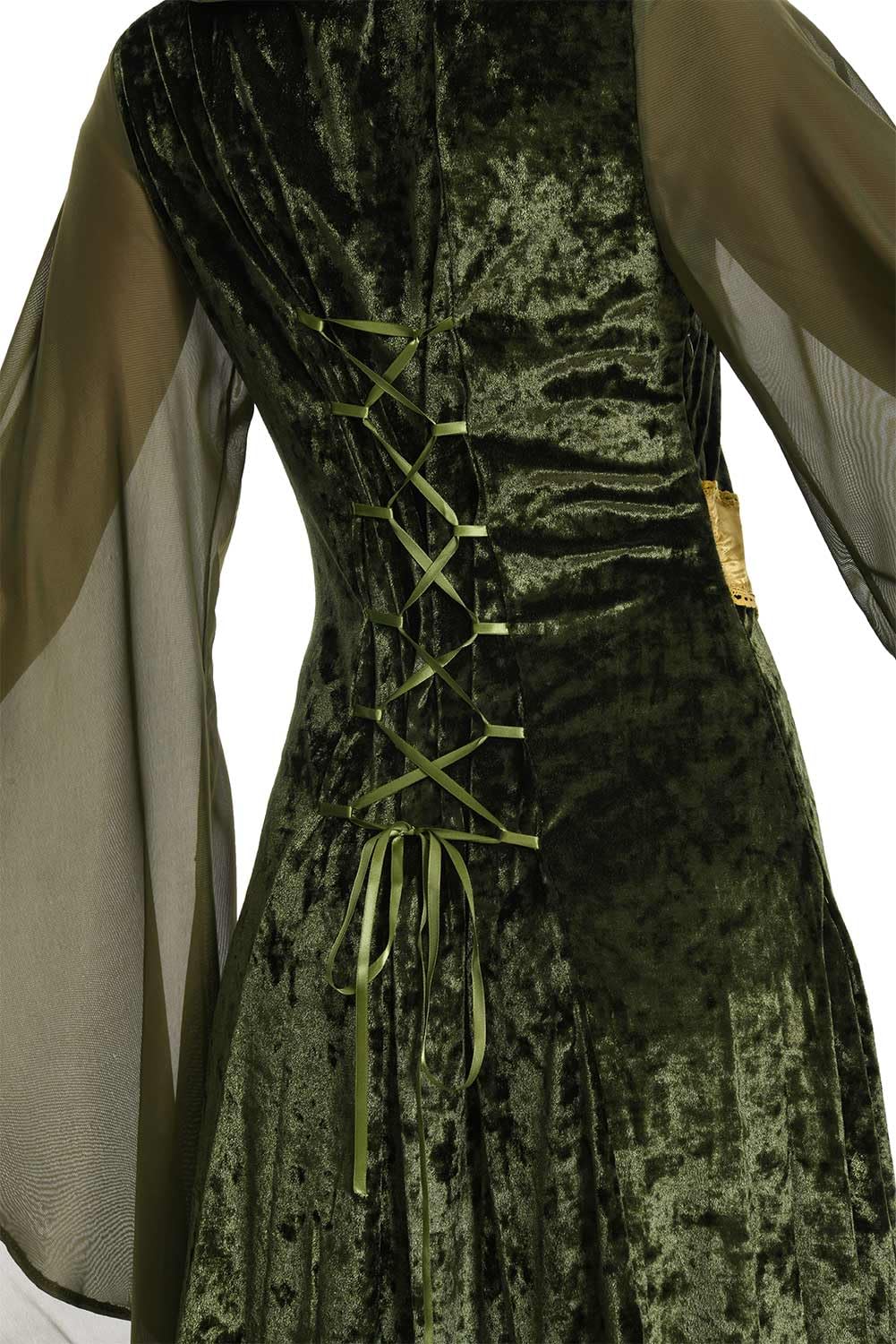 Costume da strega medievale rinascimentale, da donna, tradizionale, vittoriano, per Halloween e Carnevale