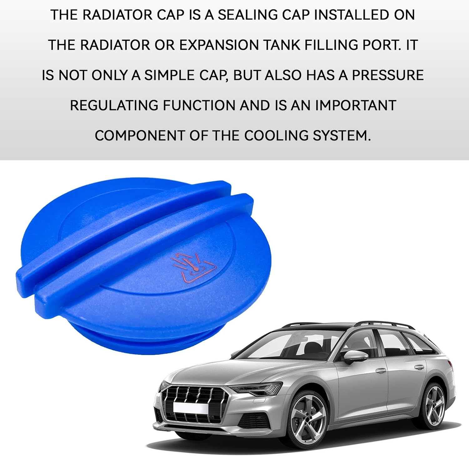 Coolant Reservoir Cap Radiator Cap Coolant Reservoir Tank Caps for Audi A3 A4 A5 Q5 S3 S4 S5 A6 TT 1999-2018 for Volkswagen Amarok Crafter Beetle Bora Gol GTI Jetta Passat Touareg 3B0121321