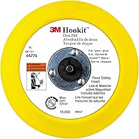 3M Hookit 05776 6-Inch Disc Pad - Medium Density Foam Backing Plate for Auto Body Sanding & Polishing, Easy Hook & Loop Swap