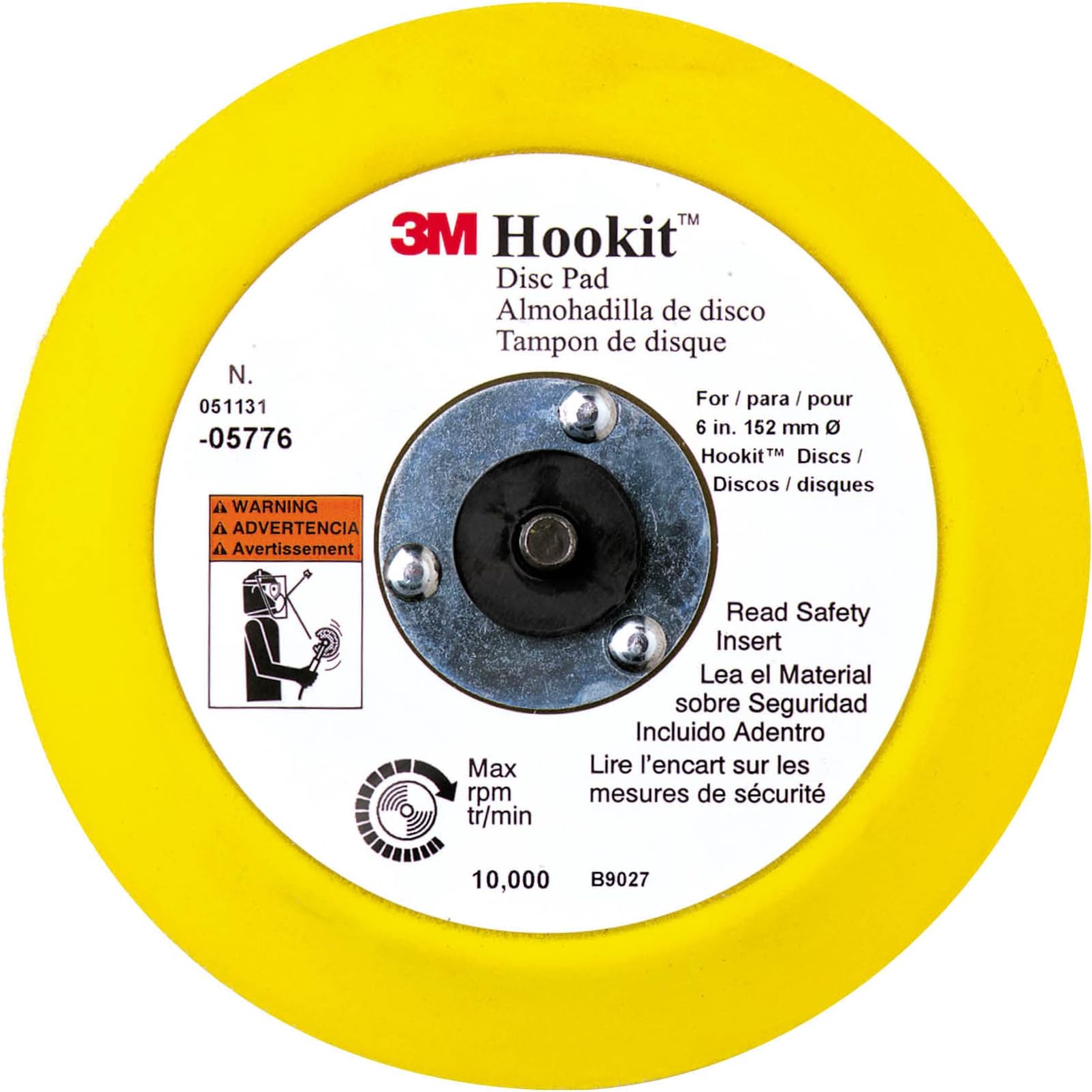 Hookit Disc Pad 05776, Easy Change Out, Medium Density Foam, 6 in