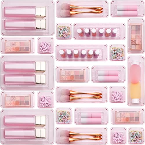 Miniatura 7 de Organizador de cajones de escritorio de cocina para oficina, pequeñas bandejas de acrílico para tocador, organizador de maquillaje para cajón, baño,