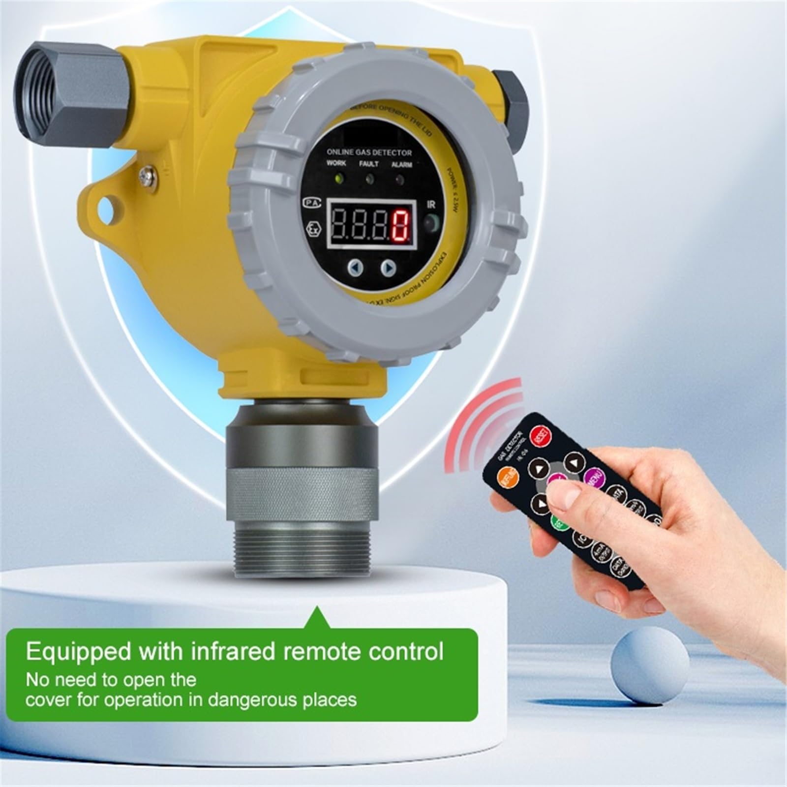 Detector de Gas inflamable instalación Fija Bomba Digital succión protección IP66 Alarma de luz de Sonido Alta precisión Industrial(Pump Suction Can be Selected)