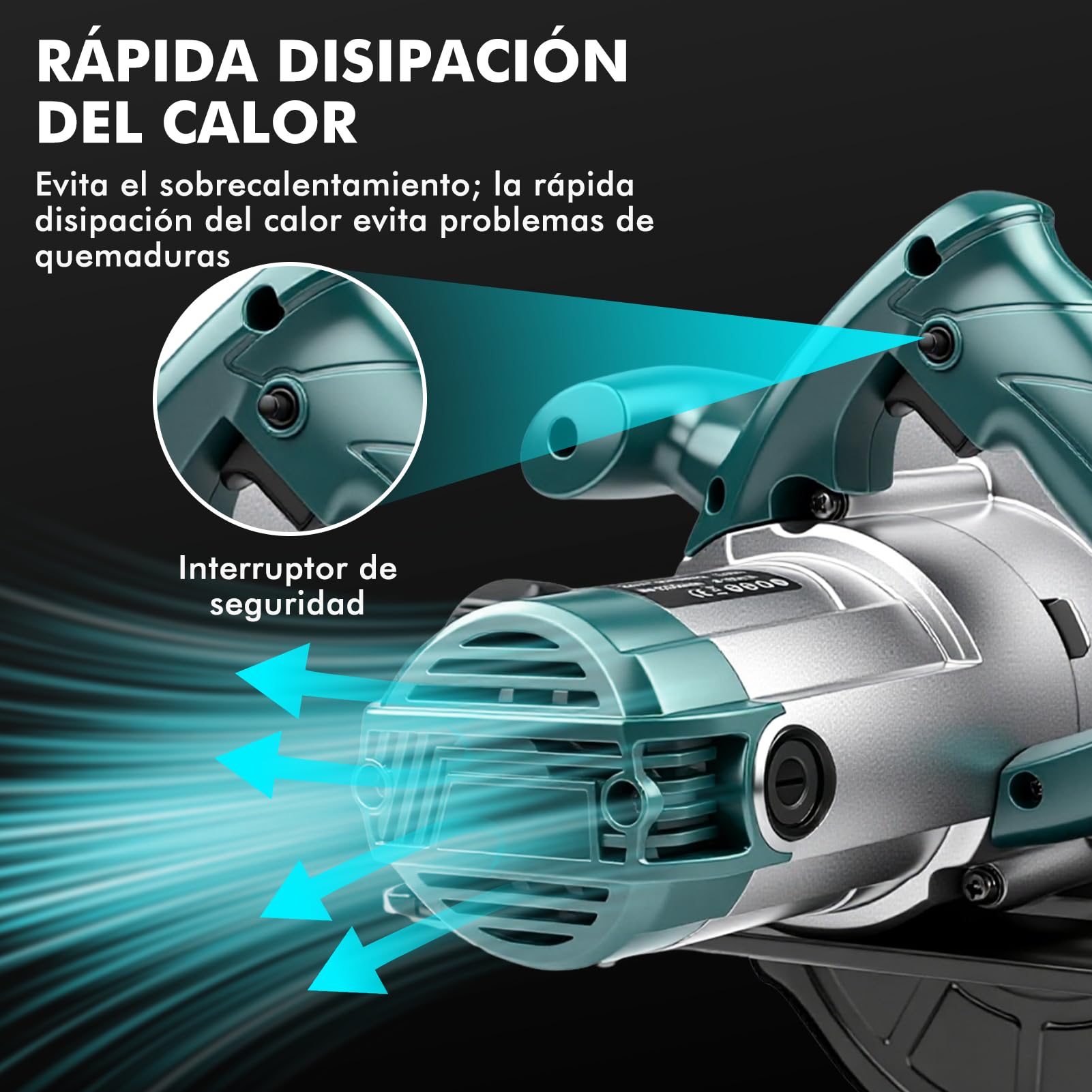 Sierra Circular Eléctrica de 1200 W, 220V 5200 Rpm Potente Velocidad Variable Ángulo Y Profundidad Ajustables, Con 3X Hojas de 185mm 24T/40T/60T, para Carpintería Doméstica, Tubos de Pvc