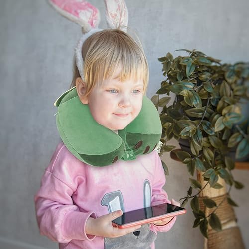 Miniatura 2 de Niuniu Daddy Almohada de viaje para niños, esencial para viaje por carretera, para niños de 9 a 12 años, almohada de cuello suave de espuma
