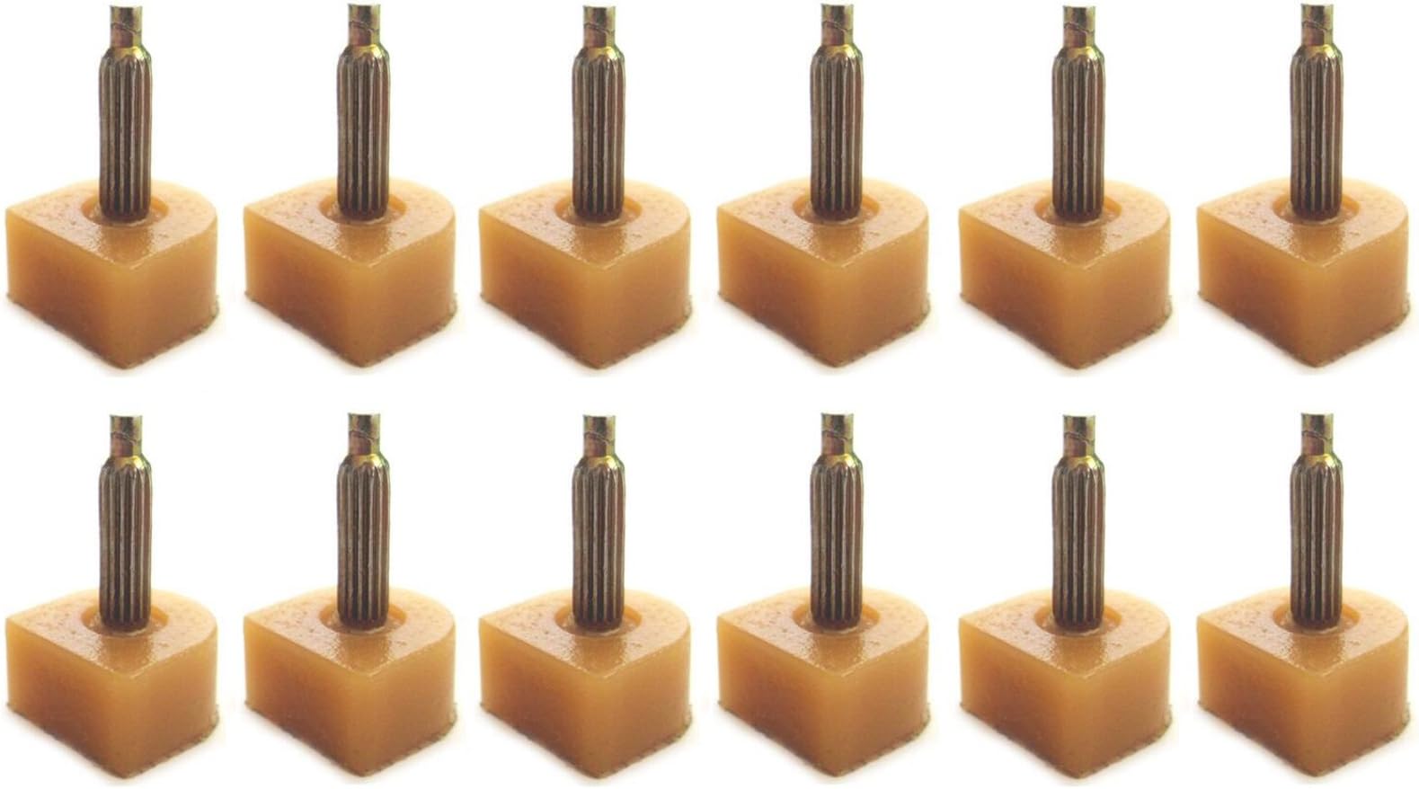 6 Pairs(12PCS) Beige Women Lady Girls U Shaped Heel Caps Cover Shoe Replacement Heels Tips Dowels Lifts for High Heel Shoes(Thin Pins 2.4mm;8mm x 8mm)