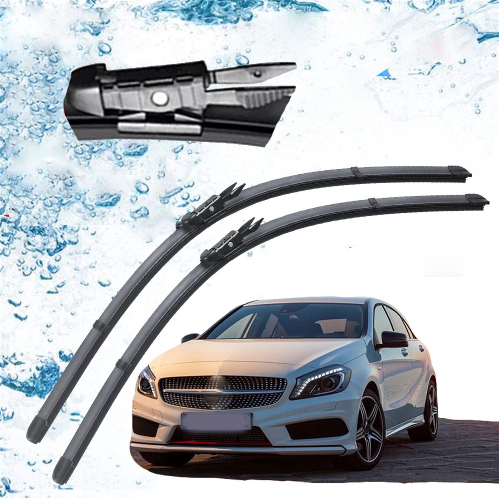 Balais essuie-glace avant silencieux pour auto Benz Classe A W176 A200 A45 2013 2014