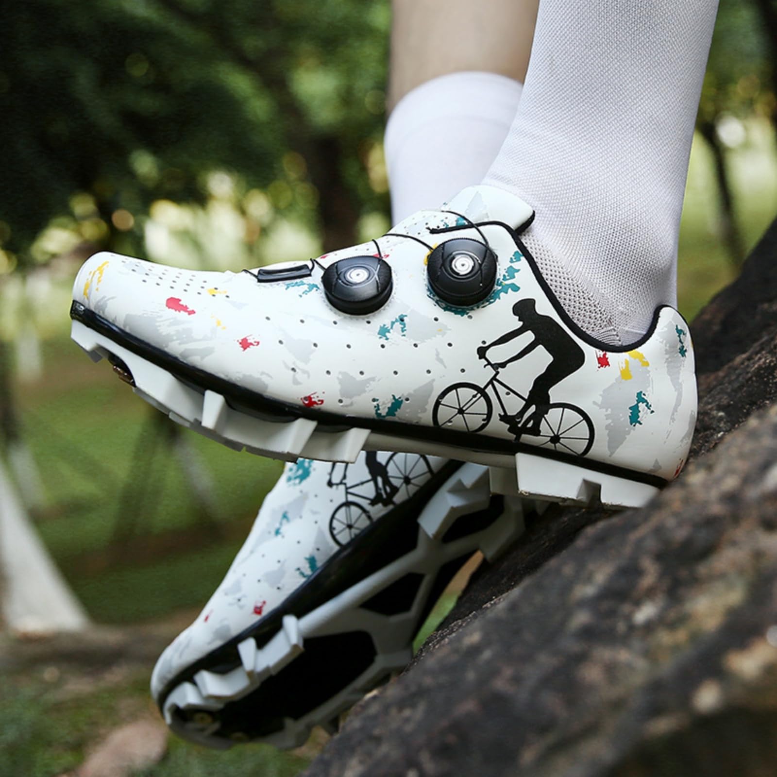 Mateju Scarpe Ciclismo Strada Uomo Donna, 36-47 EU Scarpe Bici da Corsa Uomo Donna con SPD Calas Antiscivolo Traspiranti per Sportive da Esterno