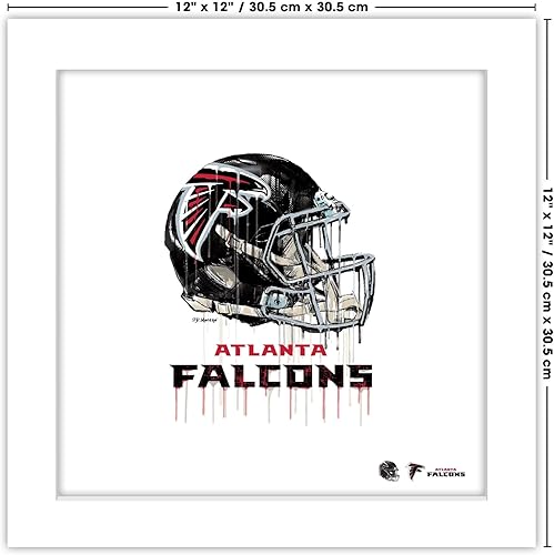 Miniatura 6 de Trends International Gallery Pops NFL Atlanta Falcons - Póster de pared con casco de goteo, 12.00 x 12.00 pulgadas, versión de marco blanco