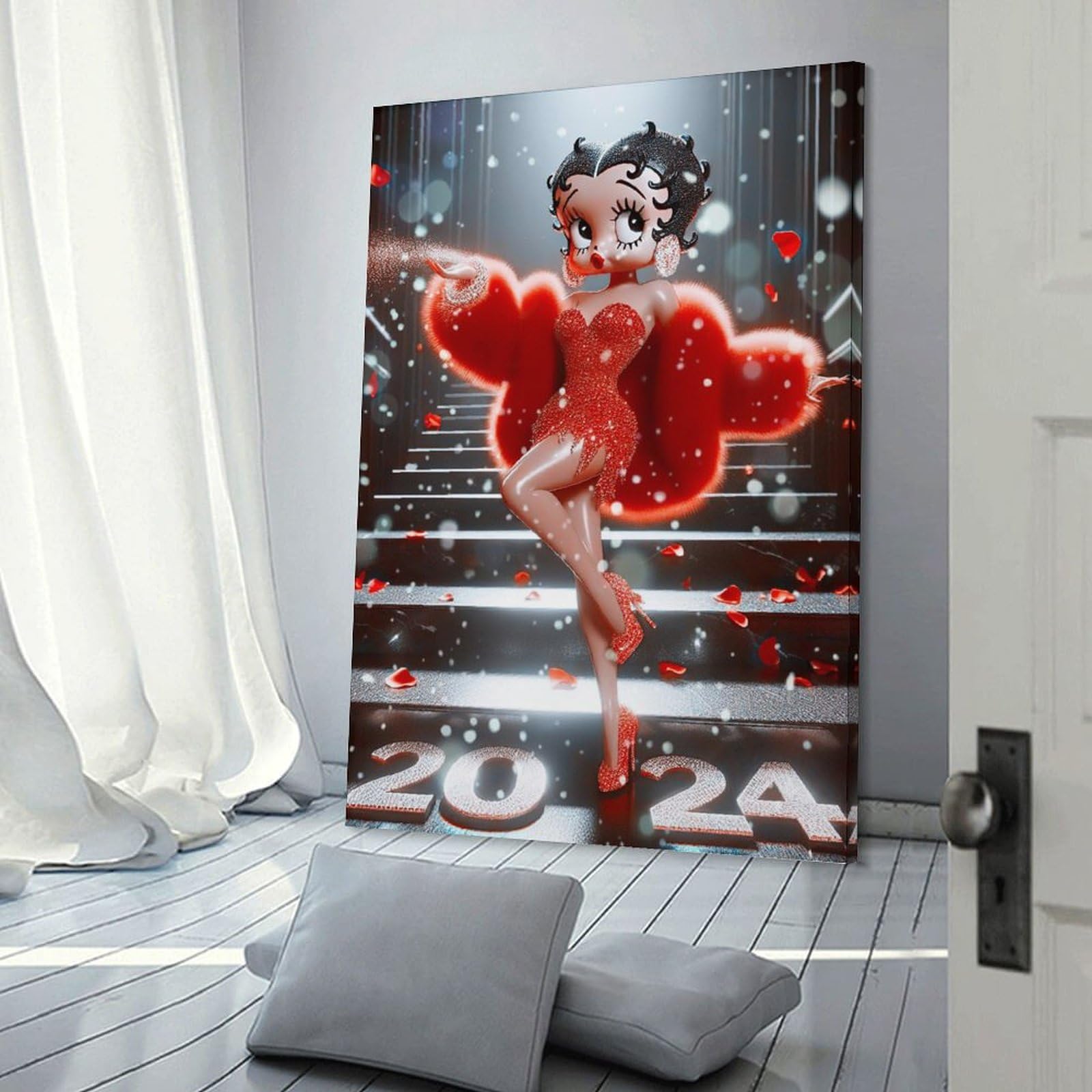 ベティ•ブープ ポップアートキャンバス 楽天市場】ベティちゃん ウォールアート Betty Boop LED Canvas Light