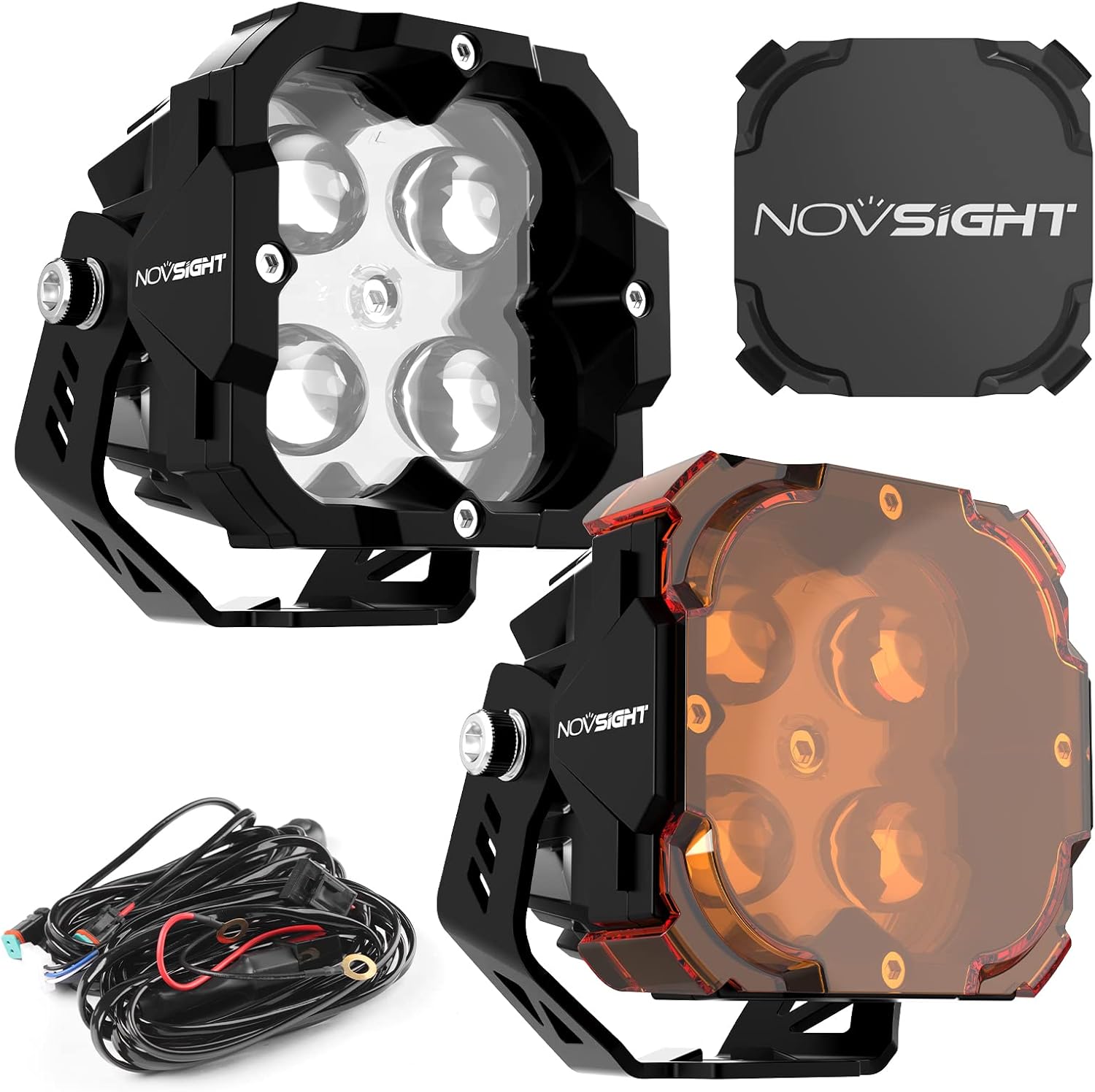 NOVSIGHT 3 Inch LED Pod Light, SAE Approved Off Road
