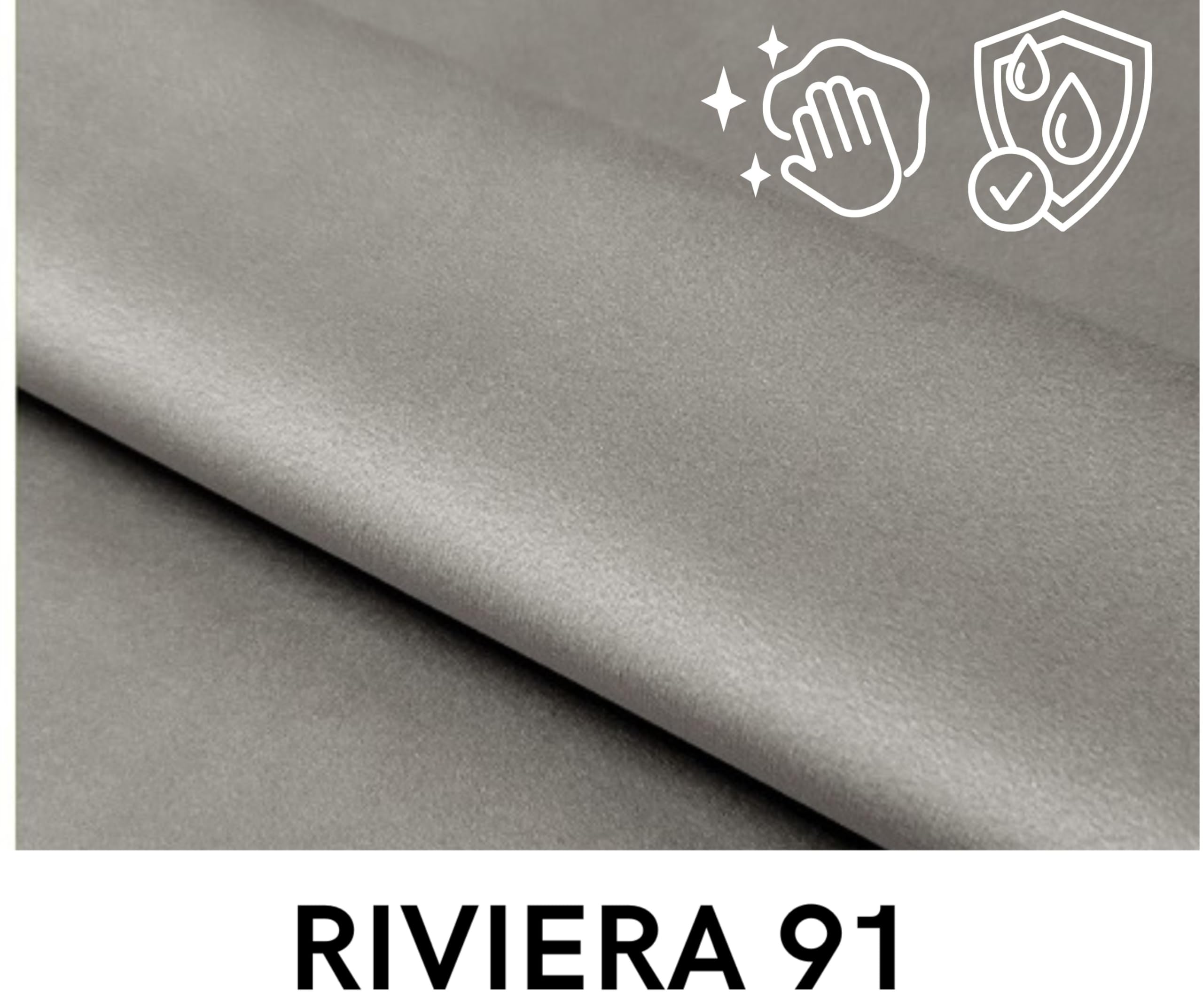 Couchgarnitur Gloria Wohnzimmerset 3+2+1 Sitzer Samt Hohe Holzfüße Buche (Riviera 91 grau)