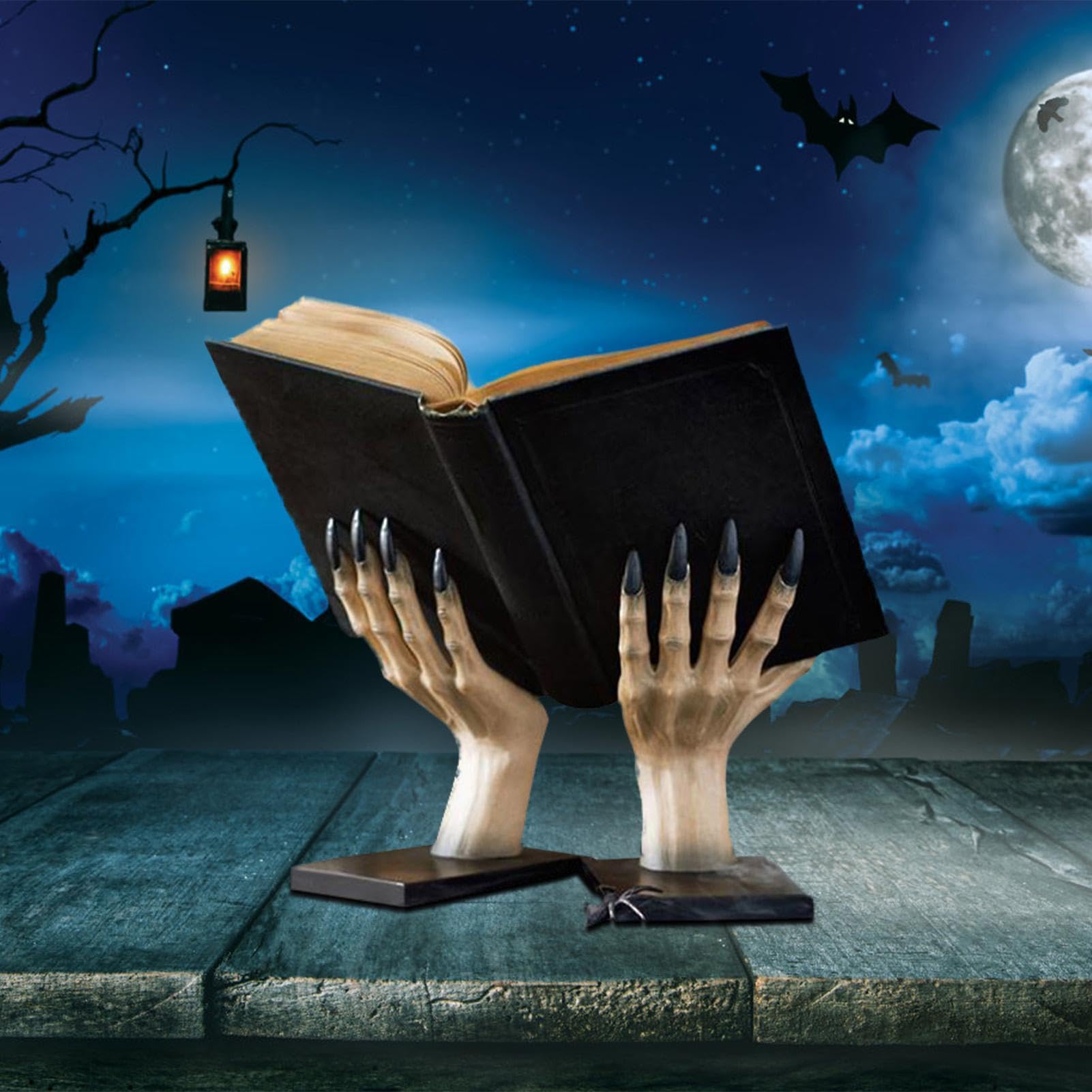Podpórki Do Książek Na Półkę Halloween żywica straszne ręce czarownicy | Stopery książek Do domu, biblioteki, szkoły, salonu, sypialni, na biurko, stolik nocny, dla studentów, kobiet,