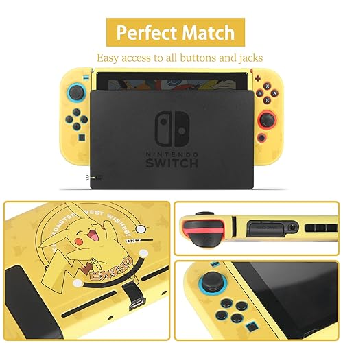 Miniatura 3 de TIKOdirect Protective Case for Nintendo Switch, Soft Full Skin Protective Cover with Pretty Cute Pattern, Silicone Slim Shockproof Back and Grip