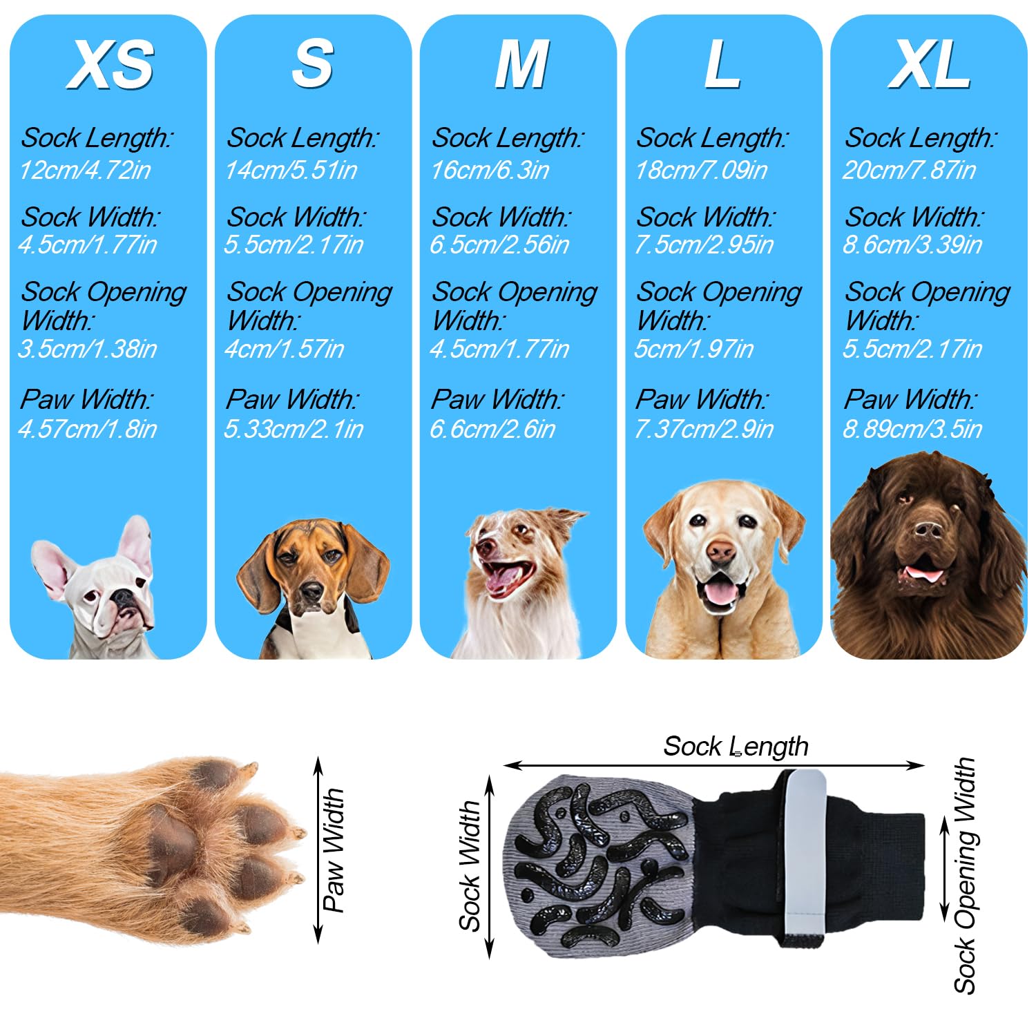 ELNX 2 works Dog Socks Paws Stop Licking - Image 2