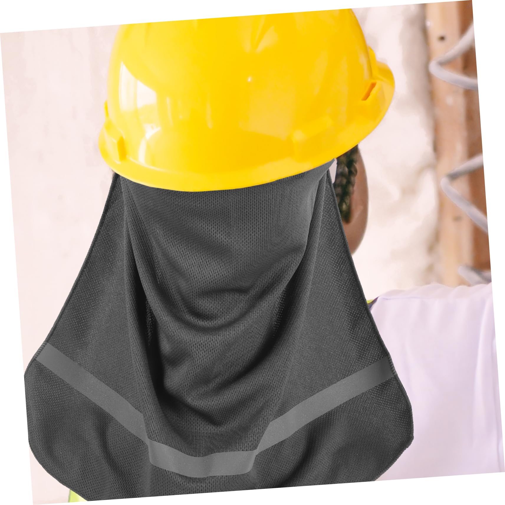 Sonnenhut Sonnennackenschutz Schweiß Uv -Maske - Sonnenschutz Rand Schutzhelm Sonnenschutz Reflektierend Sonnenvisorhalsschild Visier Schatten Bands Stoff Dark Grey