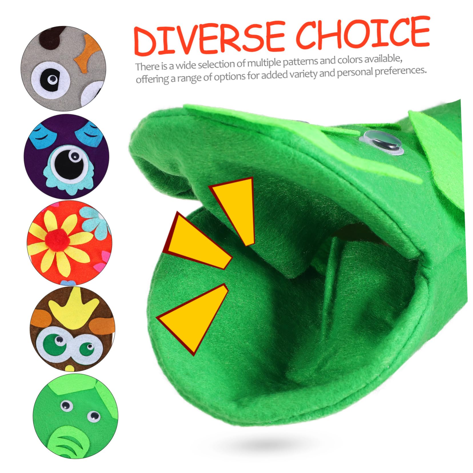 GALPADA Kit per Burattini da Mano in Feltro Materiali Artigianali, Design Vivaci e Comodo da Usare, per Giochi di Ruolo e attività Creative