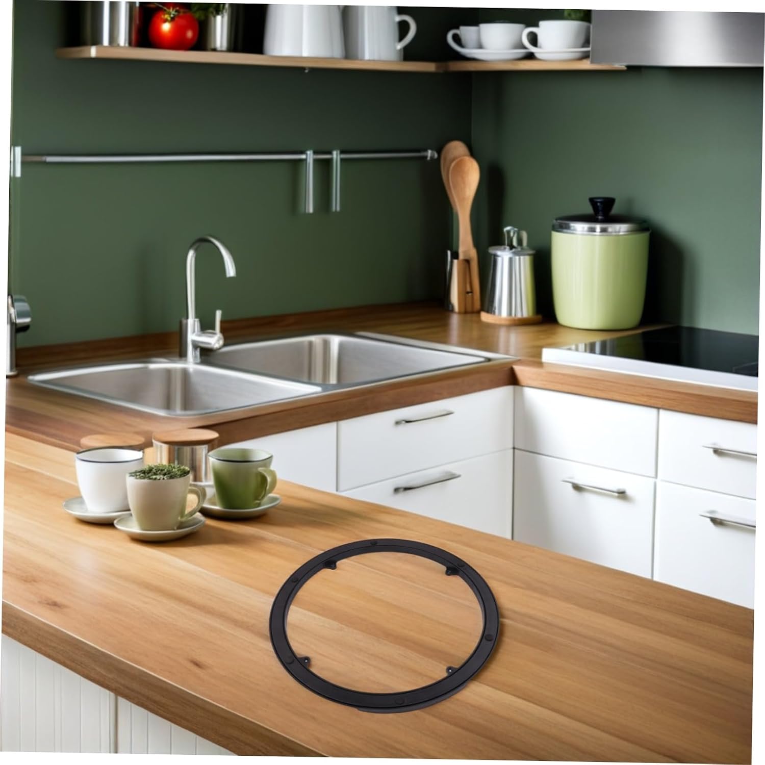 Silent Turntable Base 40cm Round Plastic Lazy Susan Kit Part with Silent Performance and Easy to Clean Design for Dining Table and Retail Showcases