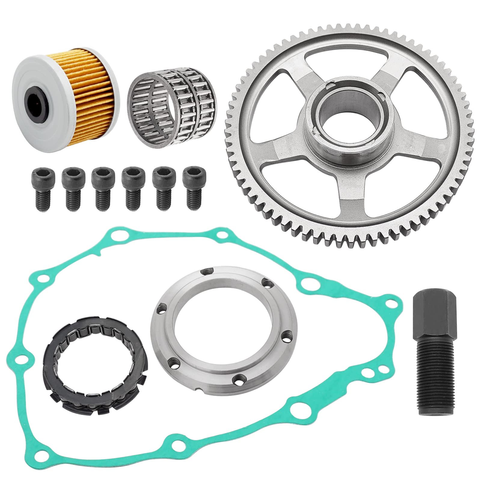 For Honda TRX400EX TRX400X Starter Starting Clutch One Way Gear Bearing Flywheel Puller Gasket Oil Filter Kit